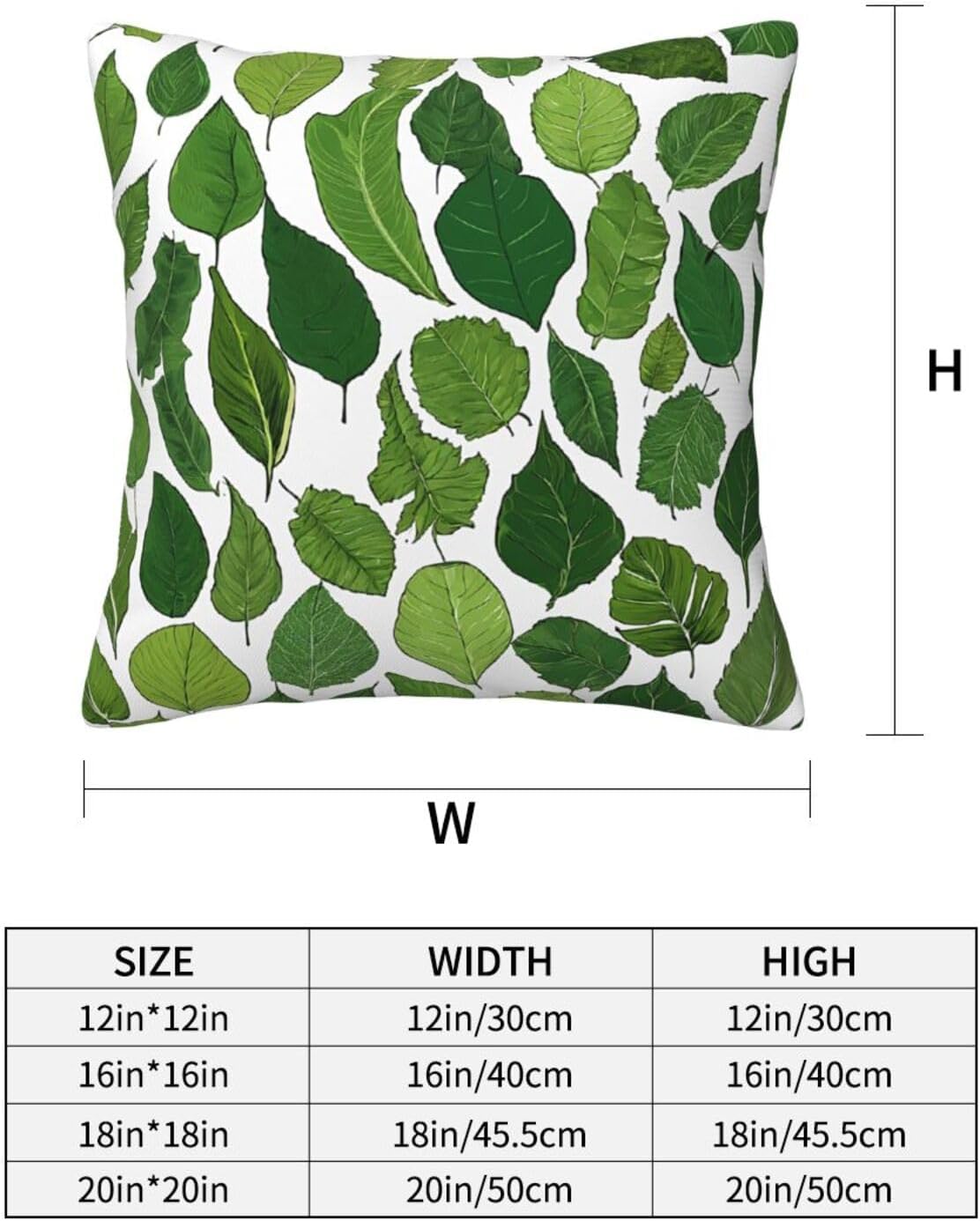 All-Season Square Pillow Covers 18"X18", Banana Palm, Decorative Throw Pillow Covers for Sofa Bed Couch, Hidden Zipper Cushion Cover, Square Lumbar & Accent Pillowcases for Home Decor