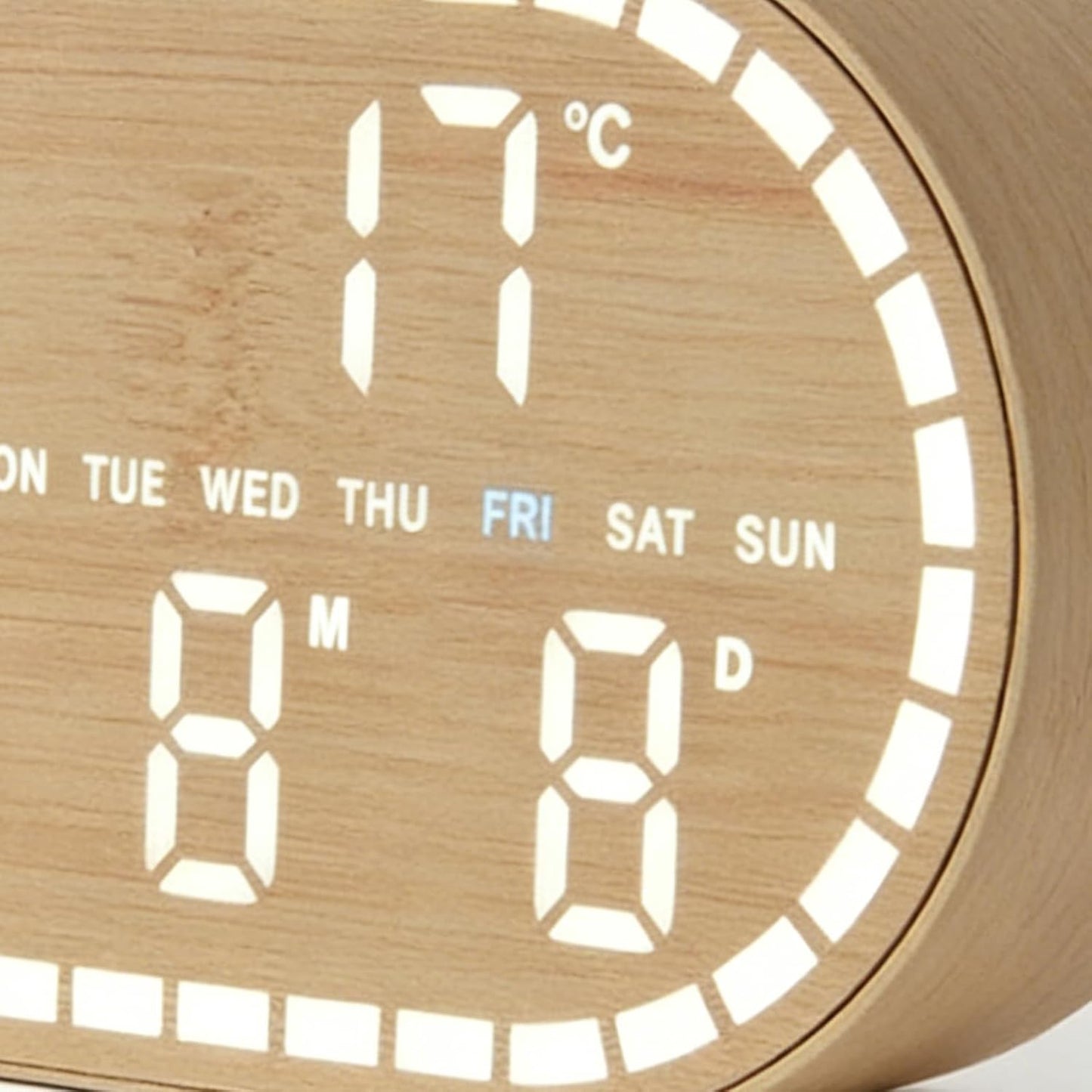 Alarm Clock, Weather Reading Screen, Battery Powered Hub, Auto Dimming Light Sensor, Improves Time Management Level, Seniors Assisted Hardware, Wide Rectangular Sizing Fits Kitchen Bathroom