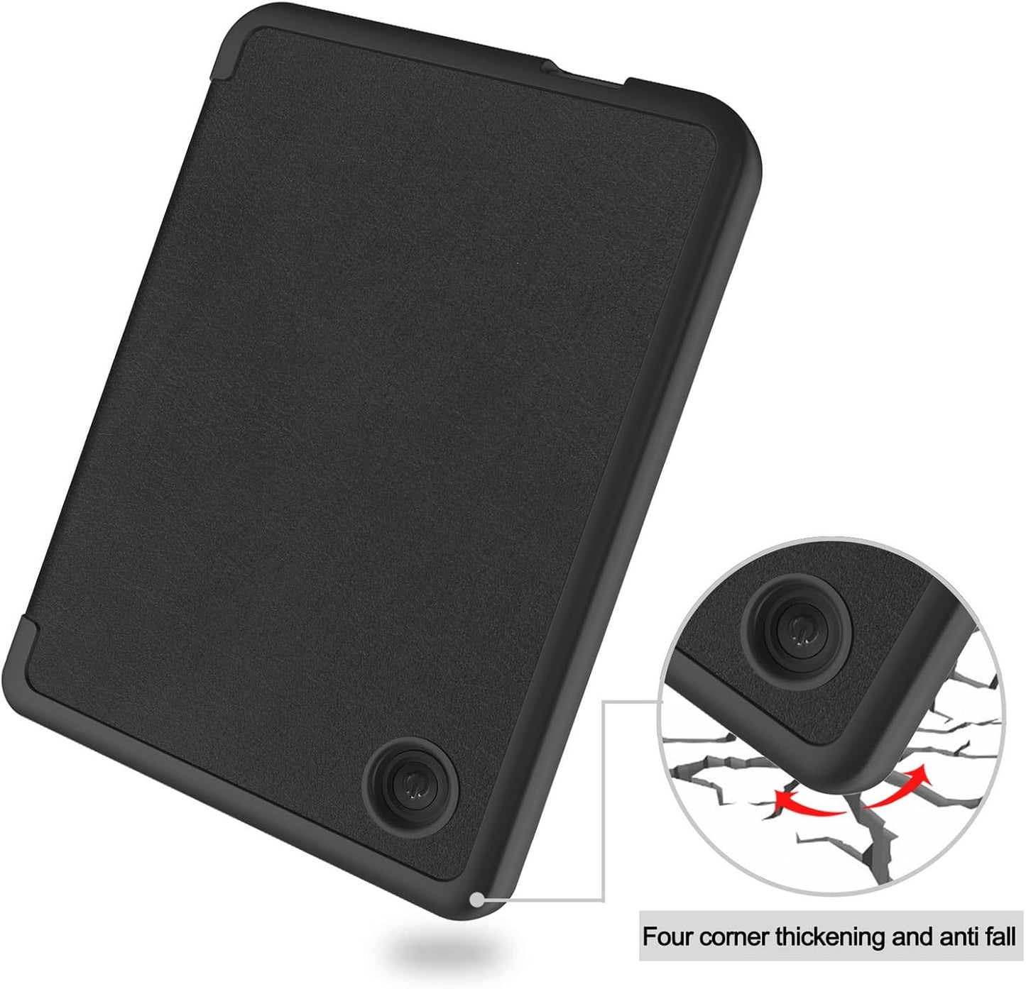 Case for Kobo Clara Colour 6.0 inch 2024 Released, with Auto Sleep/Wake, Soft TPU Matte Back Cover, Slim Lightweight Shell Protective Smart Cover for Kobo Clara BW 6” Case -Black