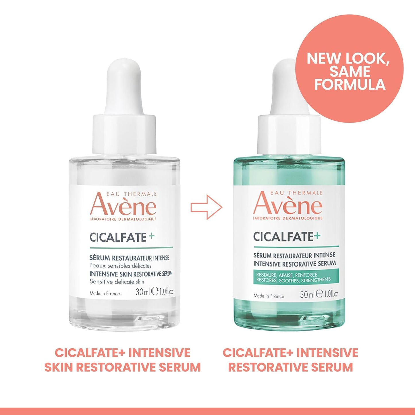 Avène Cicalfate+ Intensive Restorative Serum, Restores & strengthens skin barrier, Barrier serum with Pro-Vitamin B5 for all skin types including sensitive skin, Fragrance-Free, Dermatologist-Tested