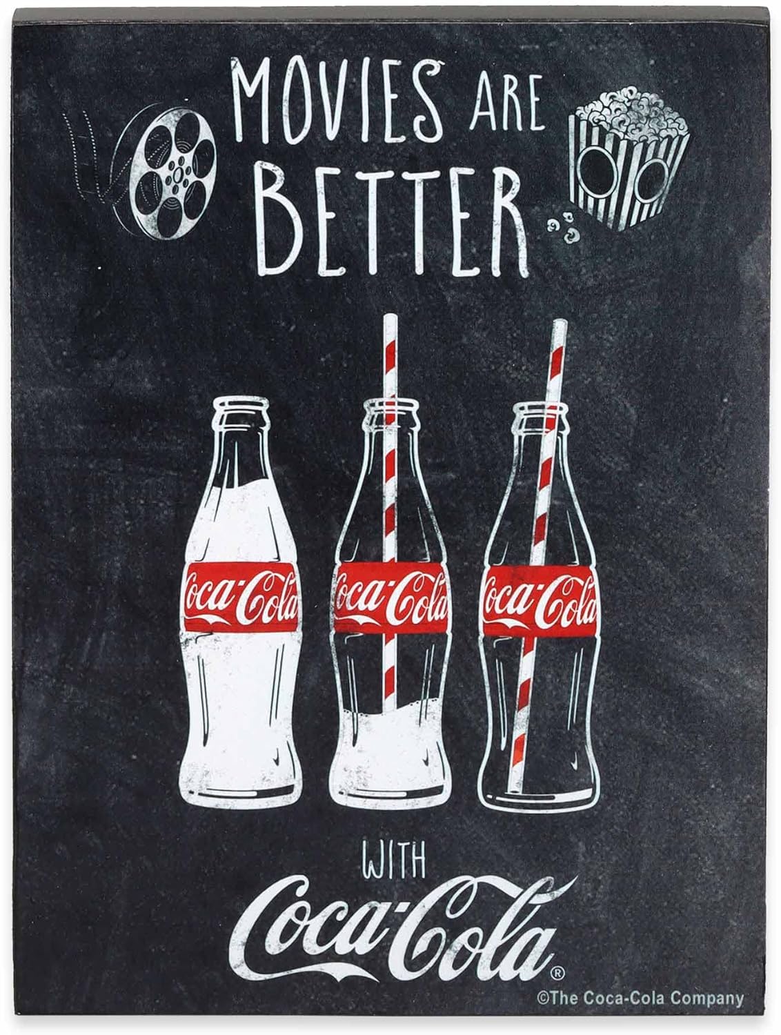 Coca-Cola Movies Are Better Wood Block Decor - Fun Coca-Cola Decoration - Great Gift Idea