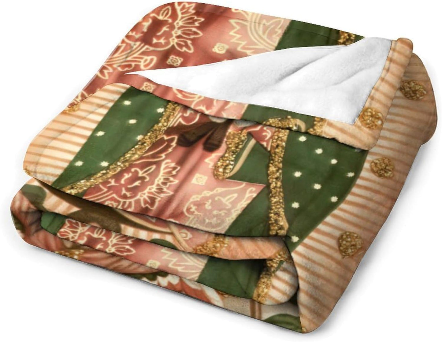 Virgin De Guadalupe Our Lady of Virgin Mary Throw Blanket Lightweight Virgen Themed Blankets for Sofa, Bed, Super Soft Cozy Microfiber Blanket 40"x50"
