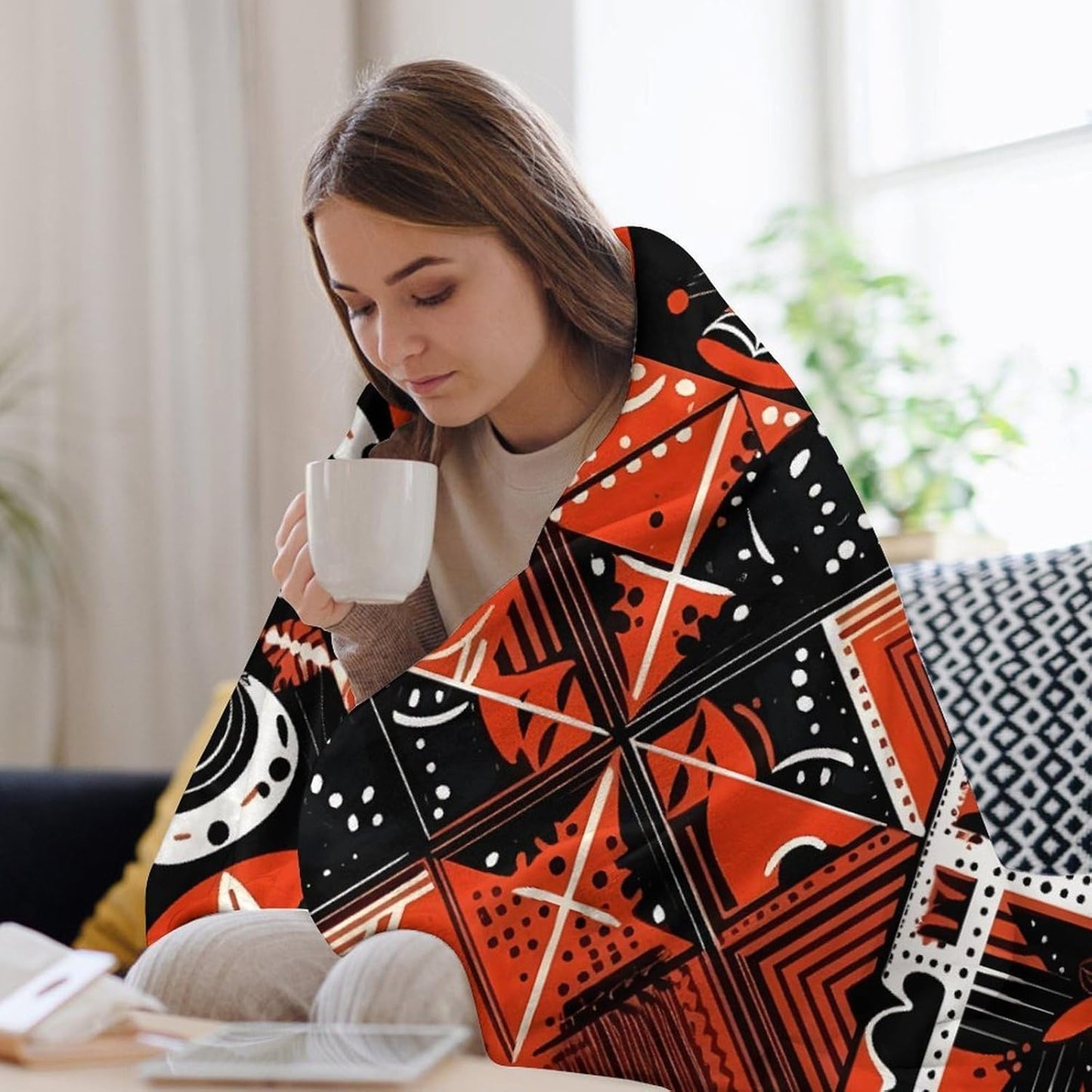 Highly Contrasting Colors Throw Blanket for Couch Super Soft Warm Lightweight Throw Blankets Cozy Flannel Bed Blanket Cute Decorative Blankets for All Seasons Home Decor Gift 60"*80"（150 * 200cm）