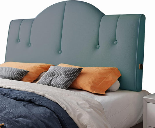 Headboard Bed Backrest Cushion PU Lumbar Support Reading Pillow Cozy Anti-Collision Backrest for Home Gaming Rest Customizable (Color : Beige Size : 190X60X10CM) (Dark Green 200X60X10CM)