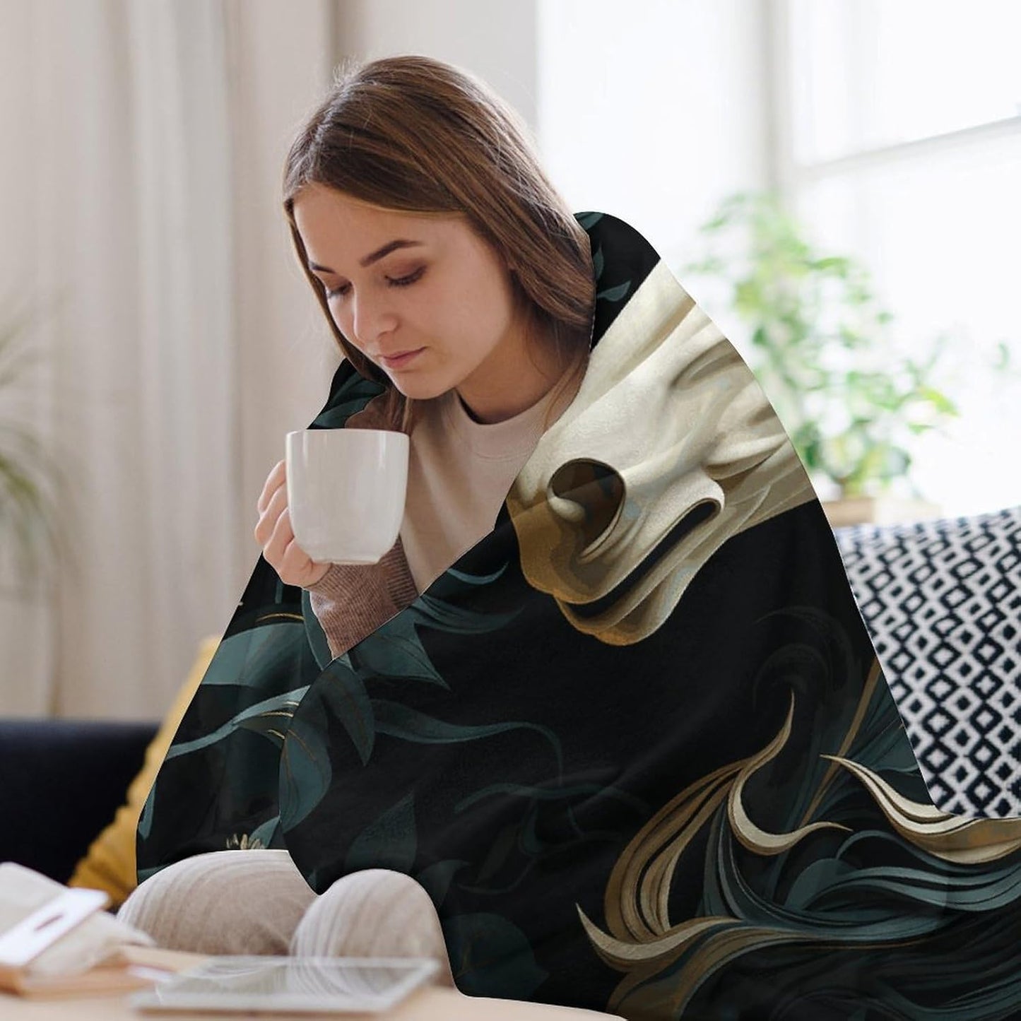 Horse Pattern Throw Blanket for Couch Super Soft Warm Lightweight Throw Blankets Cozy Flannel Bed Blanket Cute Decorative Blankets for All Seasons Home Decor Gift 50"*60"（130 * 150cm）