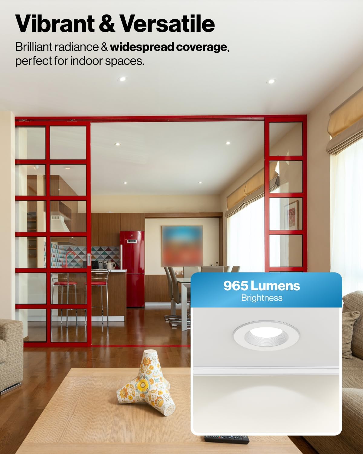 Sunco 4 Inch LED Recessed Lights, Retrofit Can Lighting, 660 LM, 11W (40W Equivalent), Selectable CCT 2700K/3000K/3500K/4000K/5000K, Dimmable, Baffle Trim, Replacement Conversion Kit UL 4 Pack