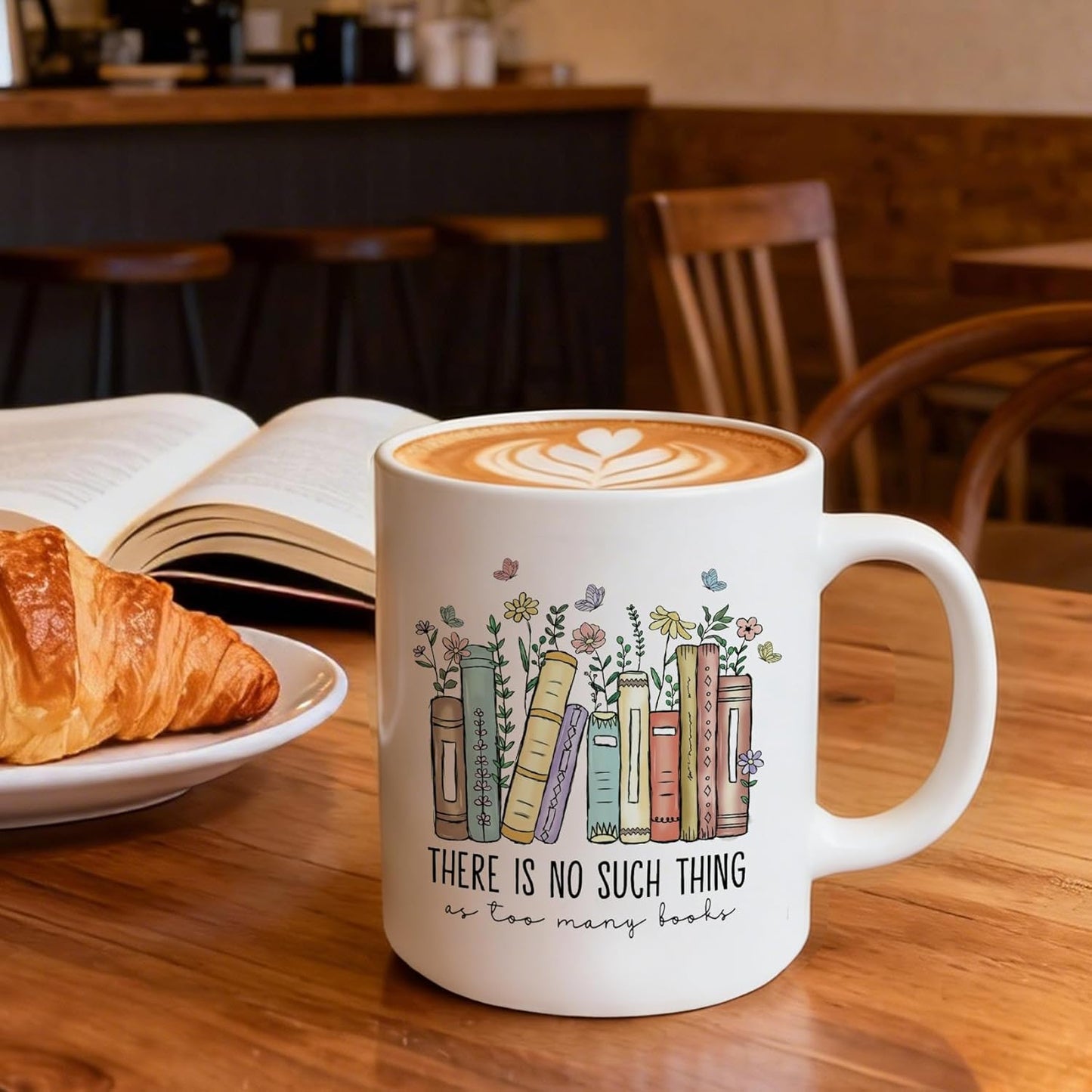Book Lover Gift - there is no such thing mug - Unique gift for Bookish Readers Woman Men, Mom, Teacher, Best Friend - Birthday, Christmas Graduation Gifts Idea - 11oz White Ceramic Coffee Cup -68