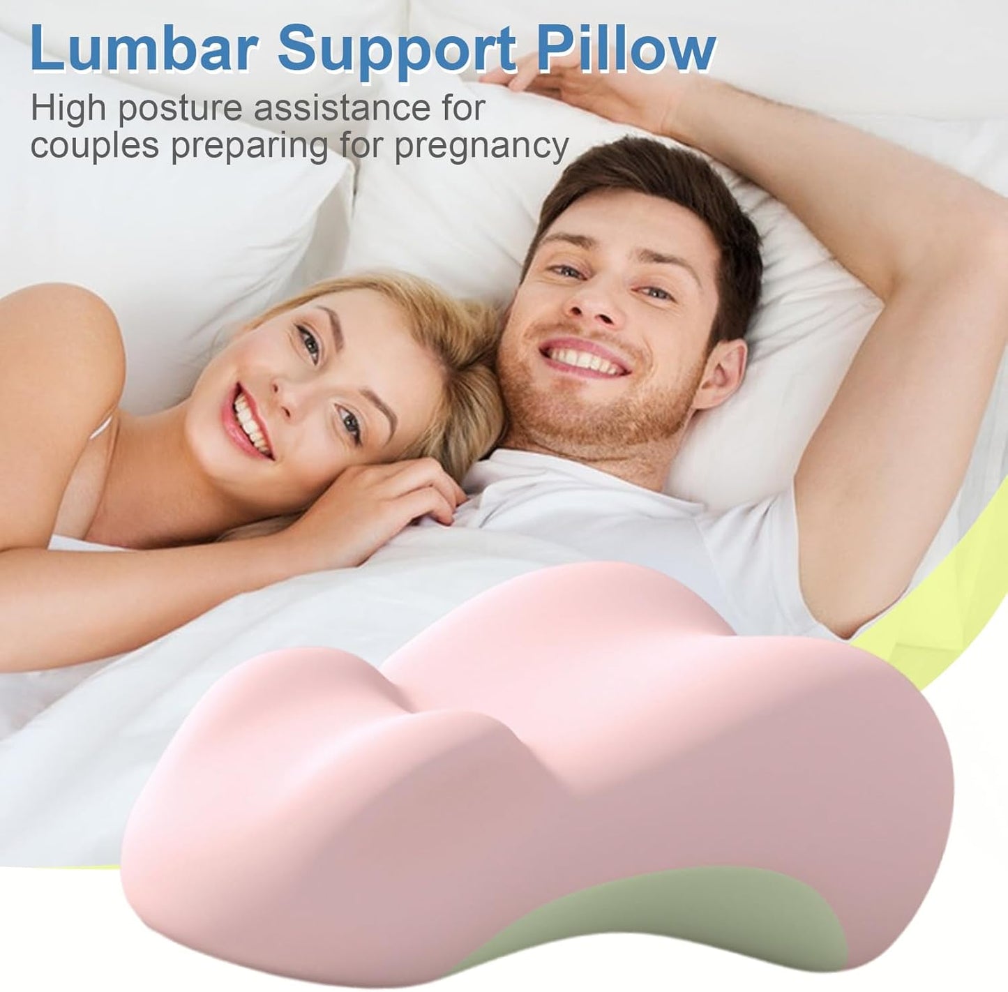 Couples Pillow | Soft Foam Ergonomic Back Rest | Lumbar Support Intimacy Butt Pillow,for Reading Sleeping Watching TV Sitting Lying Couch Bed Furniture Home Bedroom