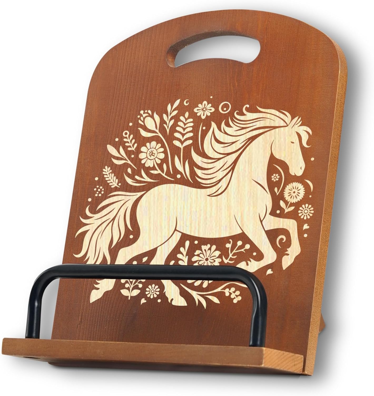 InnoBeta Horse Gifts for Women, Cookbook Stand for Kitchen Counter, Perfect Gifts for Horse Lovers on Birthday, Adjustable Tablet Recipe Book Holder, Unique Kitchen & Home Decor