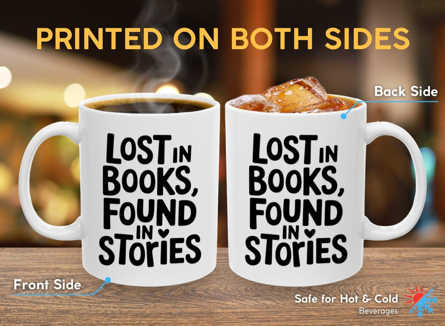 Book Lover Coffee Mug 11oz White - Books - Gift for Bookworm Reader Reading Lover Bookish Women