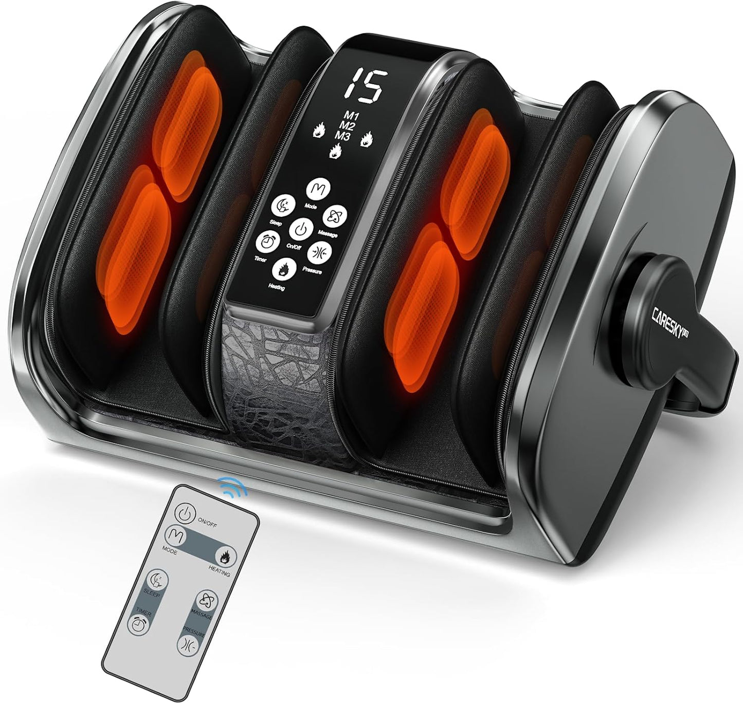 HSA Eligible FSA Shiatsu Foot Massager with Heat for Neuropathy and Pain Relief, 3 Heat Therapy, 5 Intensity Deep Kneading, Rolling for Calf-Feet-Arm Relaxation, Plantar Fasciitis