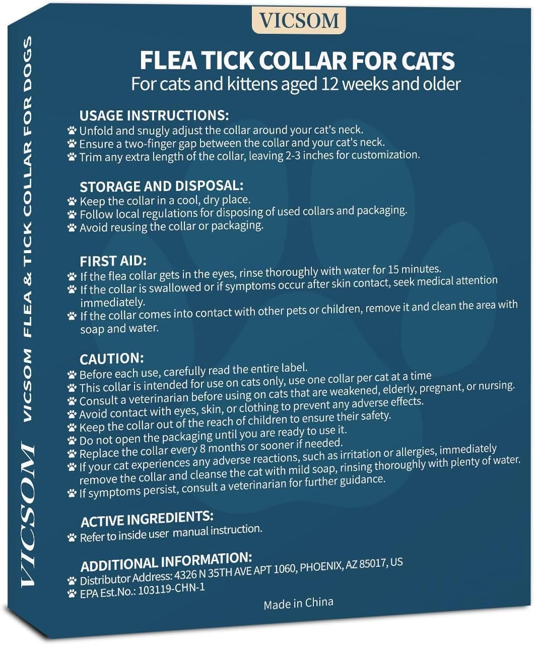 Flea Collar for Cats 4 Pack, 32 Months Flea and Tick Prevention for Cats Collar, Waterproof Cat Flea Collar, Natural Cat Flea and Tick Treatment Collar, Adjustable Flea Collar for Cat Kitten, Black