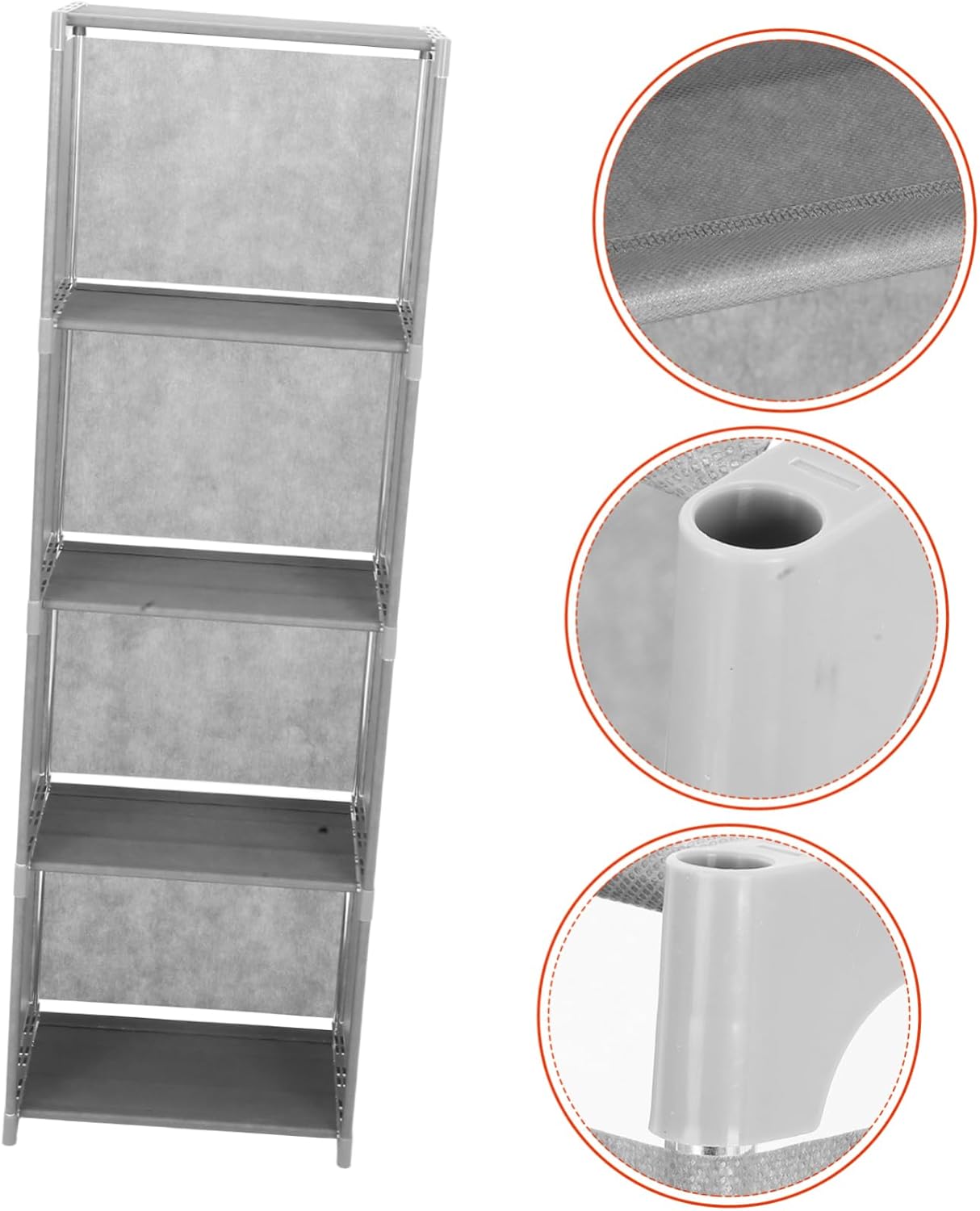 BESTOYARD Rectangle Bookshelf Slim Narrow Bookcase Tower Efficient Storage Organizer for Books Movies and Decor Versatile Floor Standing Design for Living Room Bedroom Home Office