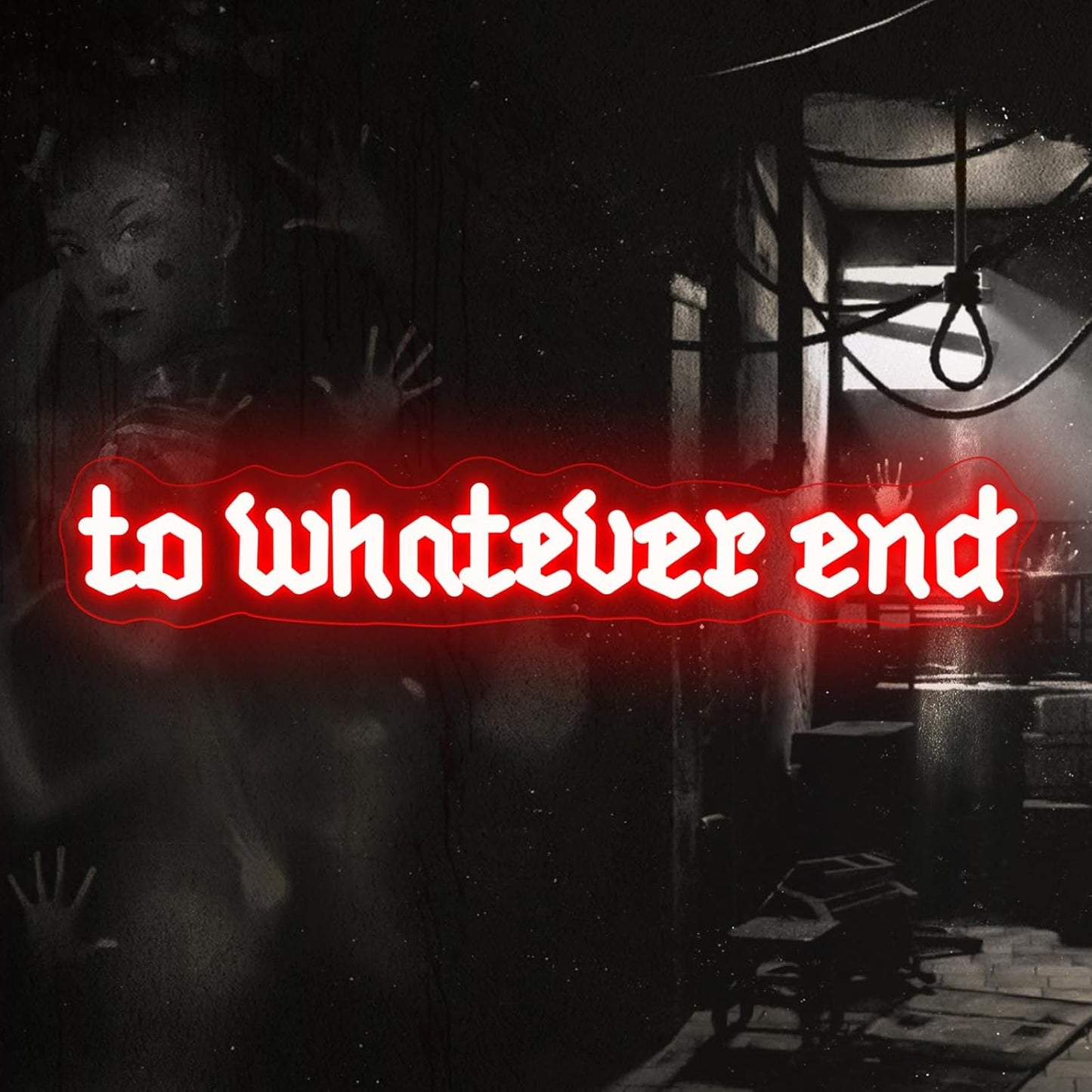 To Whatever End Neon Sign, Reading Room Sign, Old English Font, Bookish Gift, Throne Of Glass Inspired, Gift for Book Lovers, Bookshelf Decoration, 17.7"x3.1"