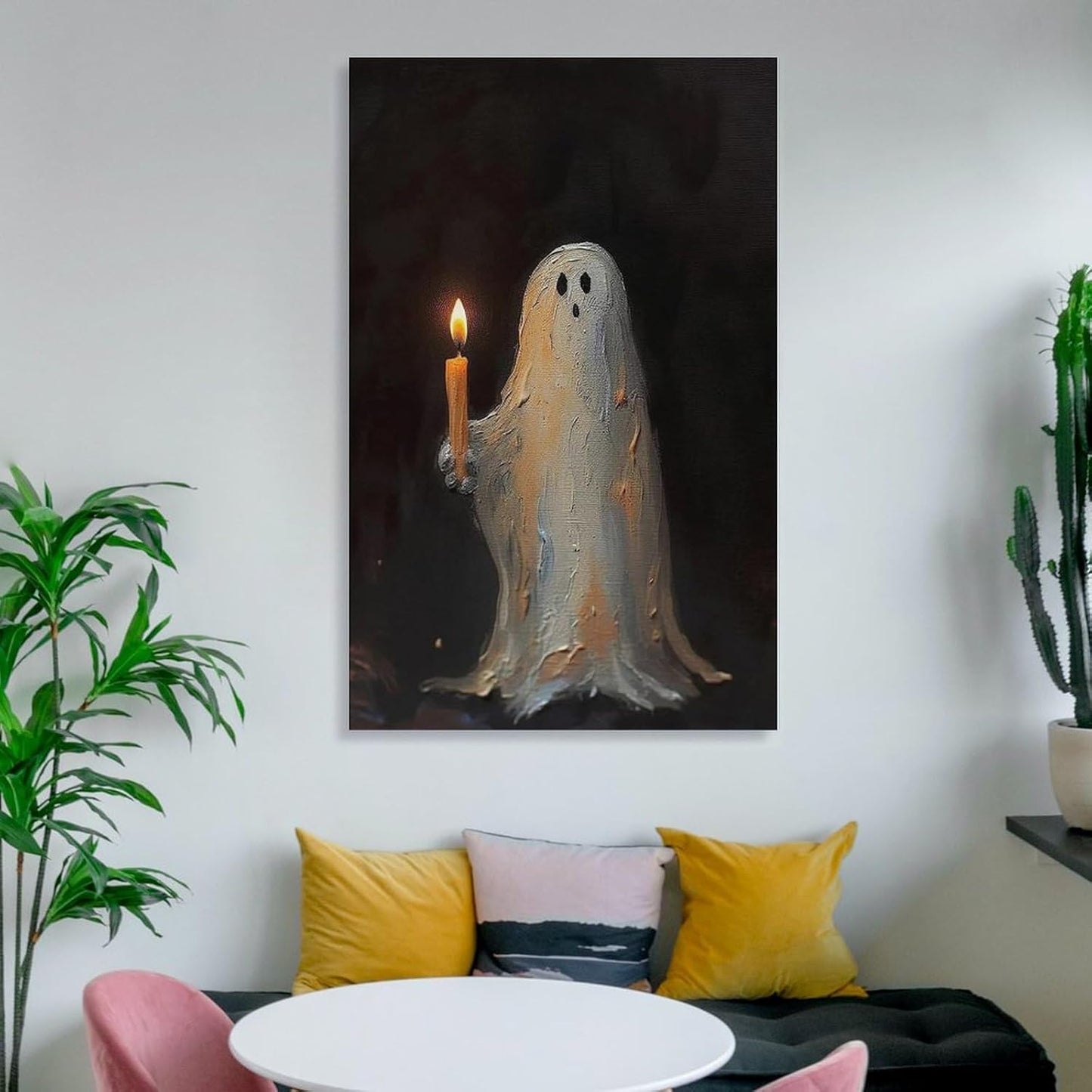 Dark Funny Ghost Bathroom Reading Halloween Classic Movie Posters At Room Aesthetic Posters Cool Artwork Wall Art Home Decor Gift Ideas (4) Canvas Art Poster And Wall Art Picture Print Modern Family B