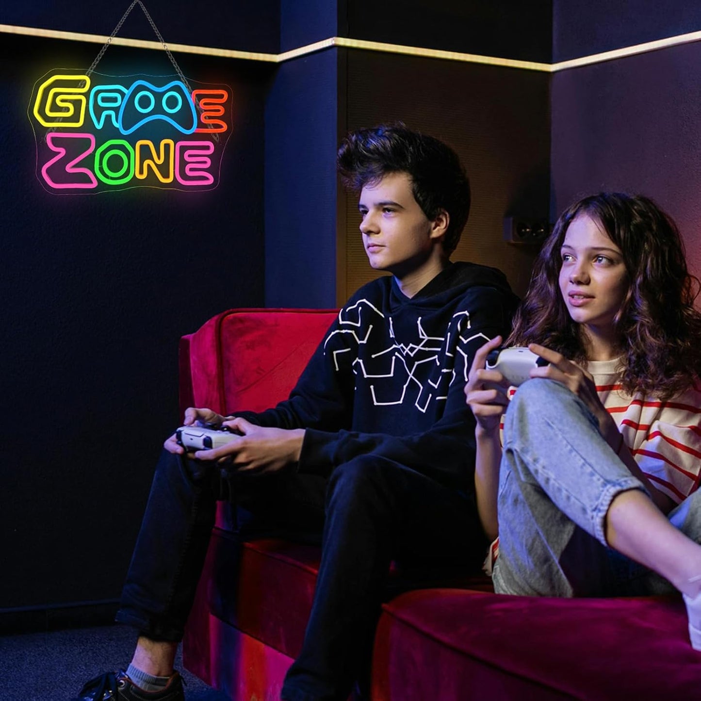 Game Zone Neon Sign Wall Decor Neon Light Bedroom Wall Decor Suitable for Classroom Book Party Library Decoration Reading Room Bookish Decor Gift