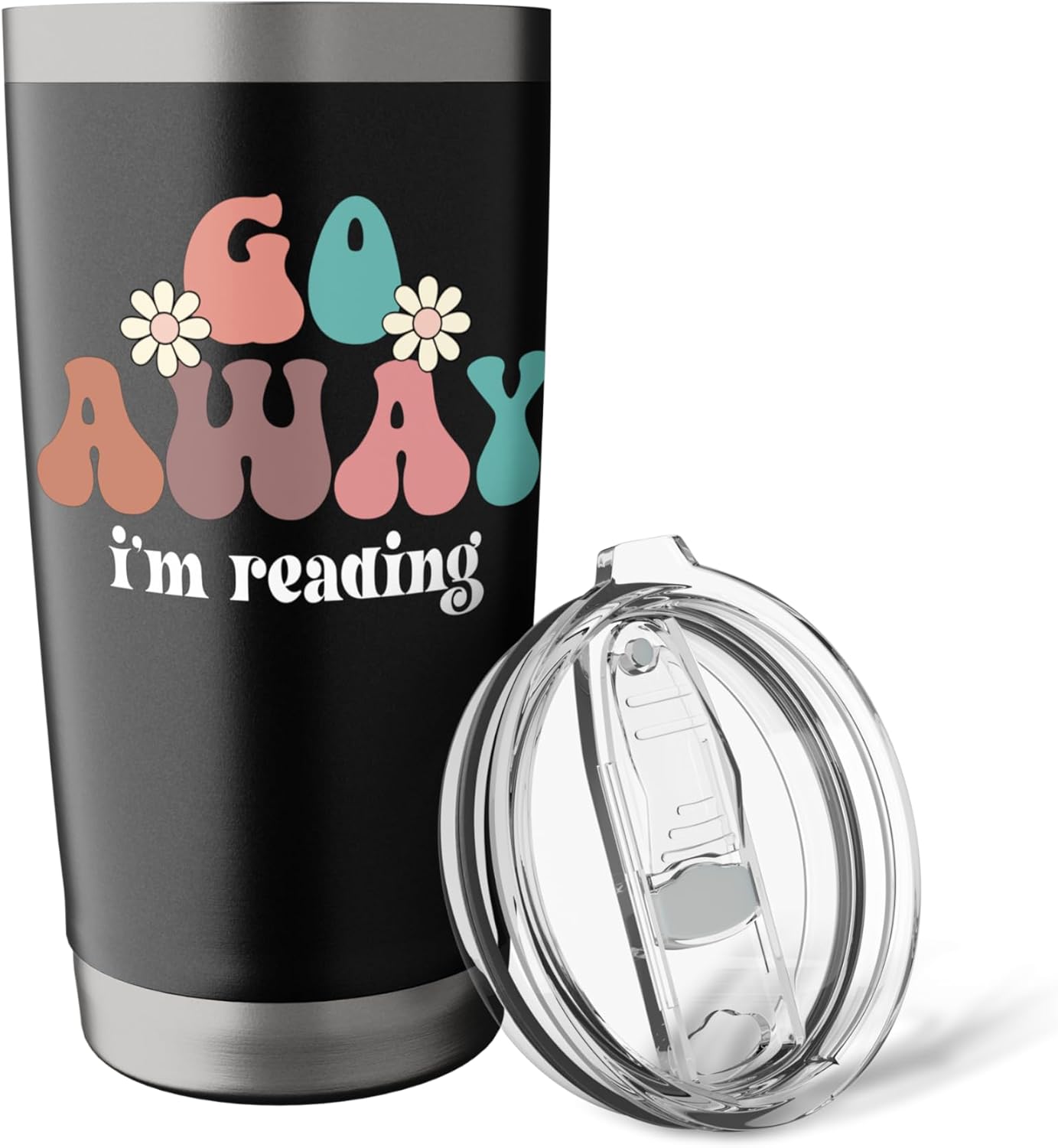 Go Away I'm Reading Books Nerd Booktrovert Book Lover Coffee Stainless Steel Insulated Tumbler