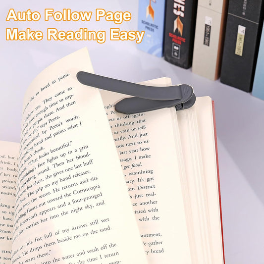 3Pcs Automatic Bookmark, Silicone Smart Book Marks for Reading Women, Men, Kids,Cute Unique Book Markers Bookmark Clip Reading Accessories Gifts for Book Lovers (1 Dark Grey+1 Light Grey+1 Beige)