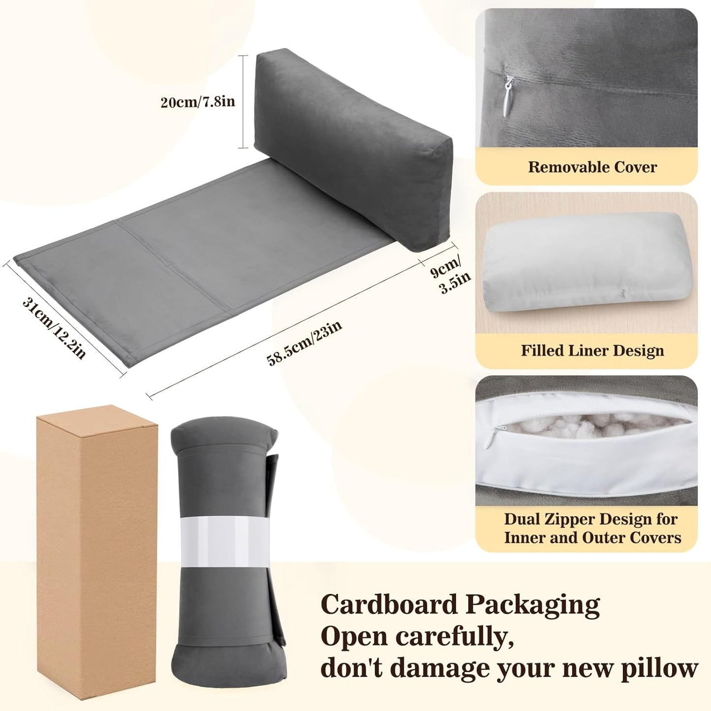 Recliner Headrest Pillow, Adjustable Neck & Head Support Pillow, Soft Velvet Non-Slip Headrest for Recliner, Couch, Chair, Sofa