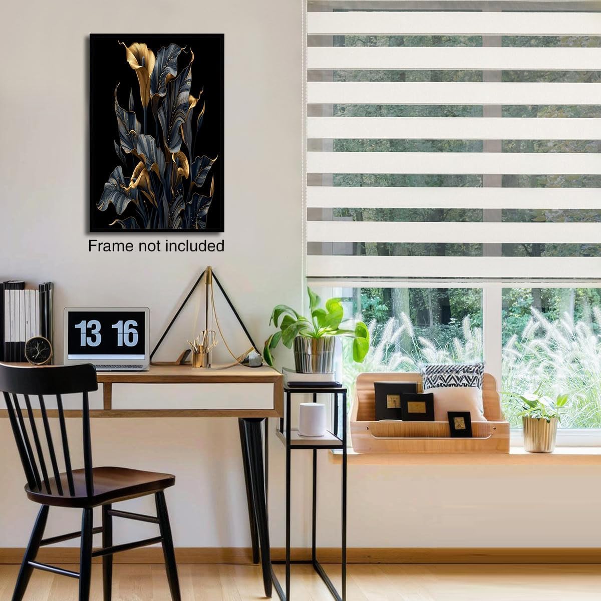 GDJSMIN Realistic Art Style Wall Art, Calla Lily Illustration Poster for Reading Room Living Room Decor 12x 16 inch Unframed