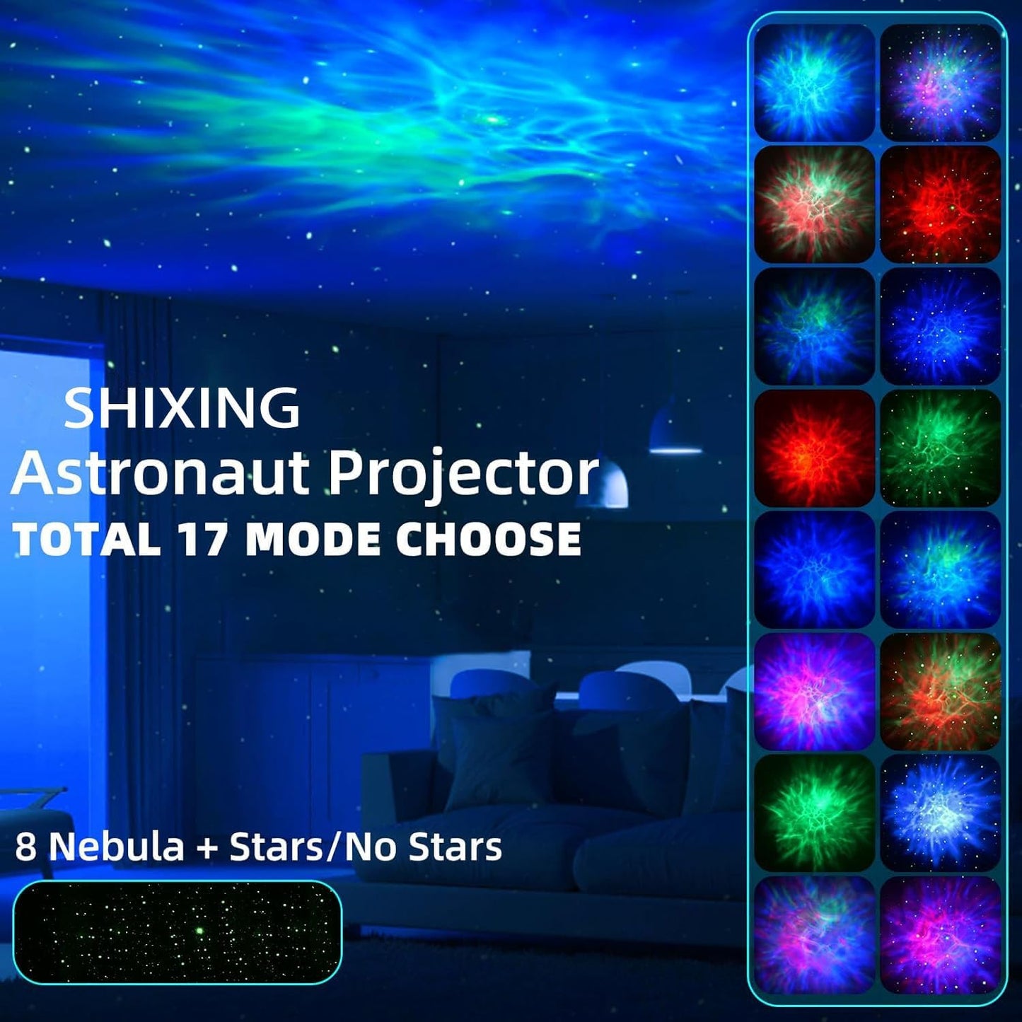 Astronaut Galaxy Projector LED Night Lights for Kids,Nebula Ceiling Lamp Star Light Nightlight Kids for Room Deco with Timer and Remote