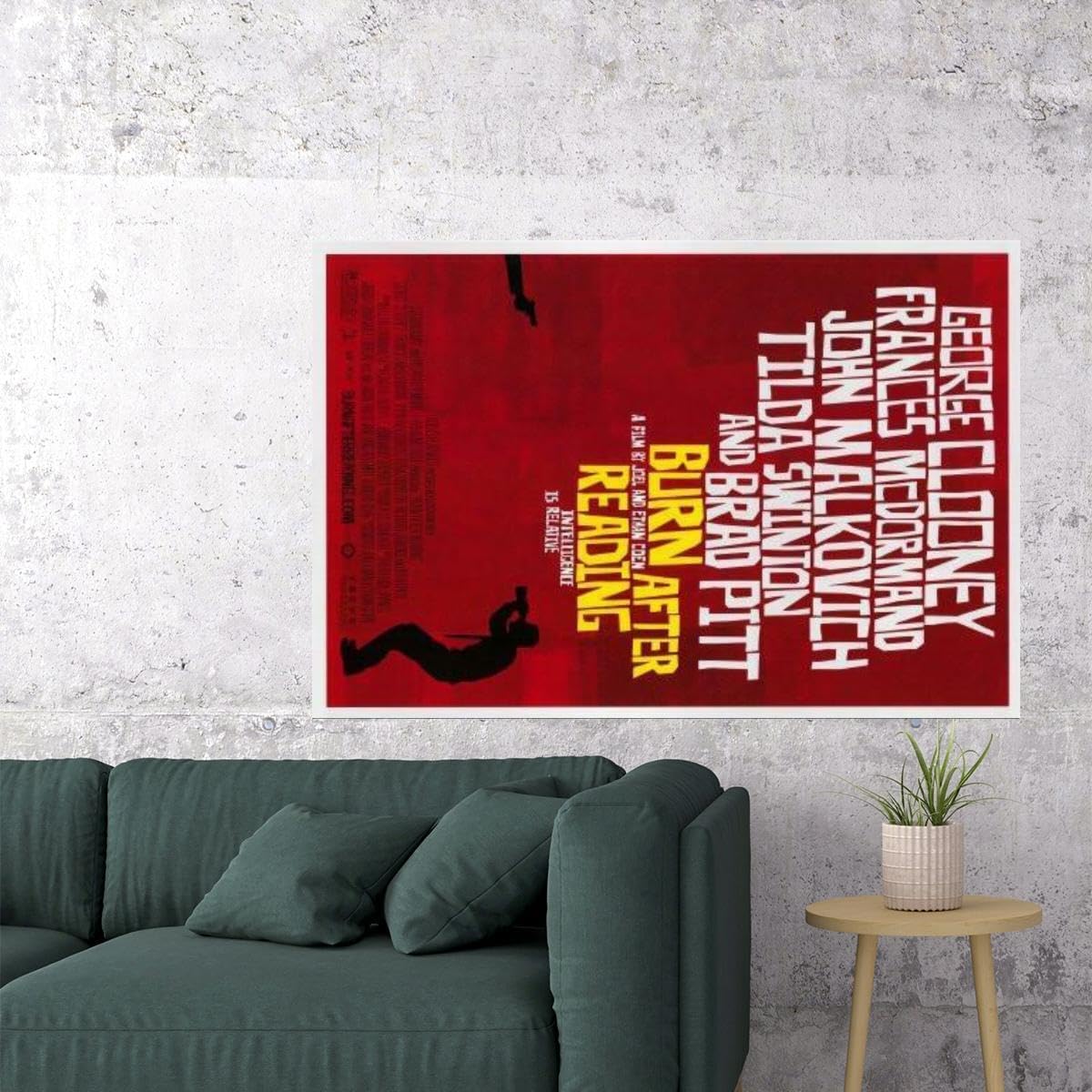Besh Burn After Reading Movie 2008 Wall Art Print Movie Night Room Decor 18x24 Poster