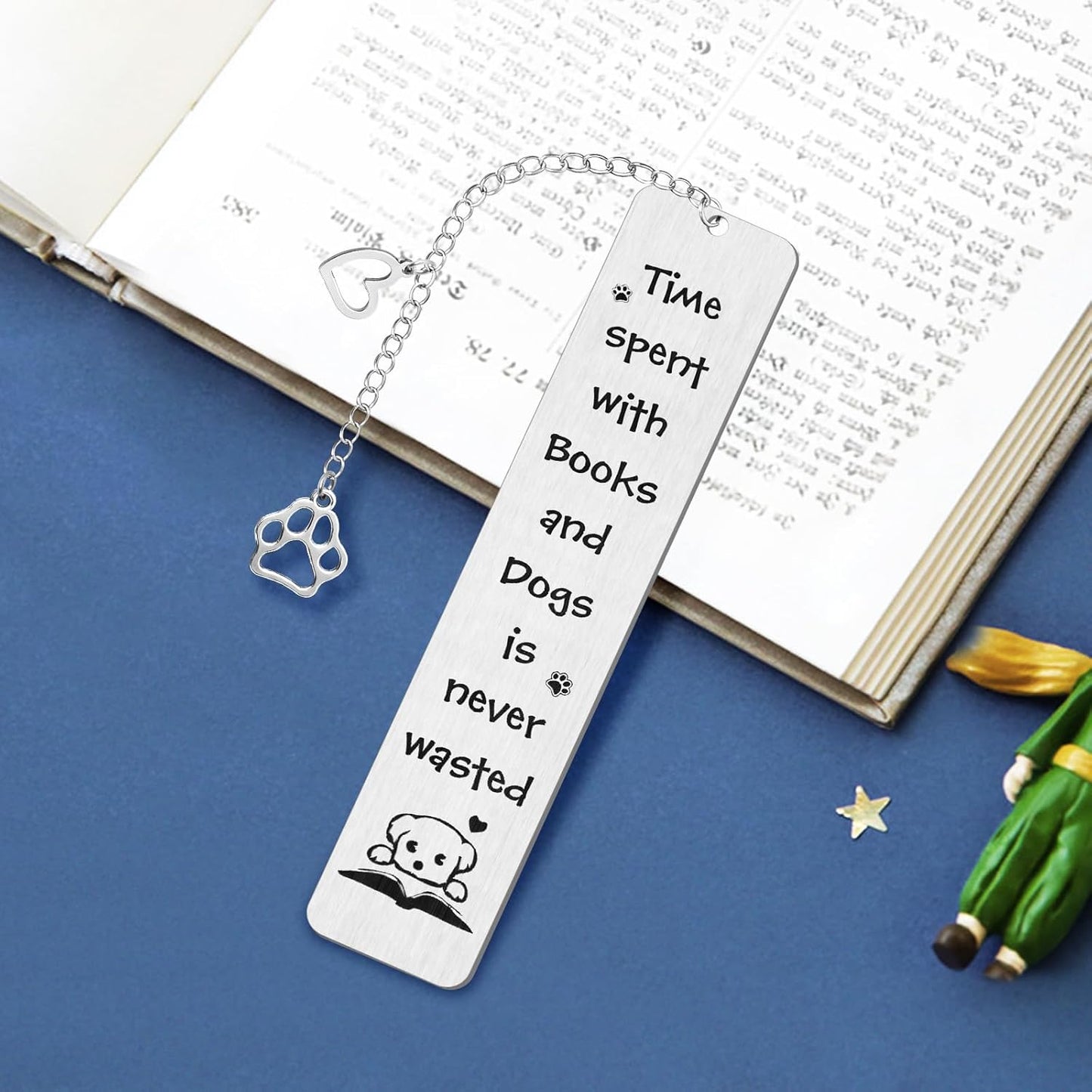 Dog Bookmark, Kaluofan Book Marks for Reading Women, Cute Bookmarks for Kids Book Lovers Dog Lovers, Dog Metal Bookmark for Bookworms Friends Teachers, School Home Office Reading Stationery