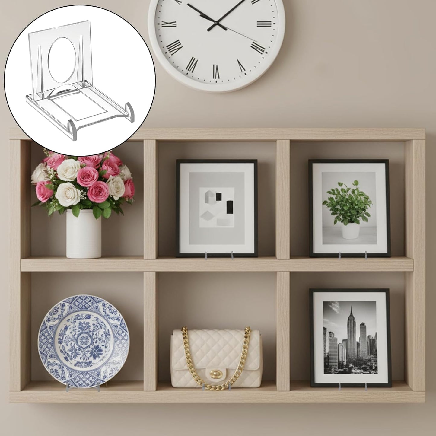 24pcs Acrylic Book Stands for Display Adjustable Book Display Stand Clear Acrylic Handbag Stand Holder for Wallet Purse Bag Small Easel Jewelry Displays Organizer for Party Wedding Home Decor Birthday