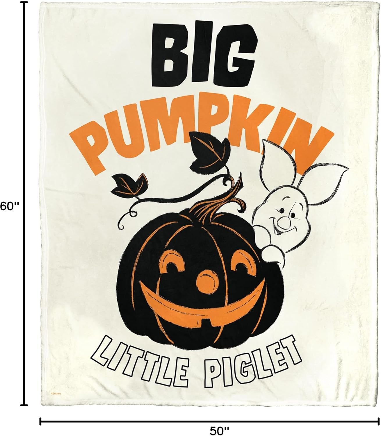 Northwest Winnie The Pooh Silk Touch Throw Blanket, 50" x 60", Big Pumpkin Little Piglet