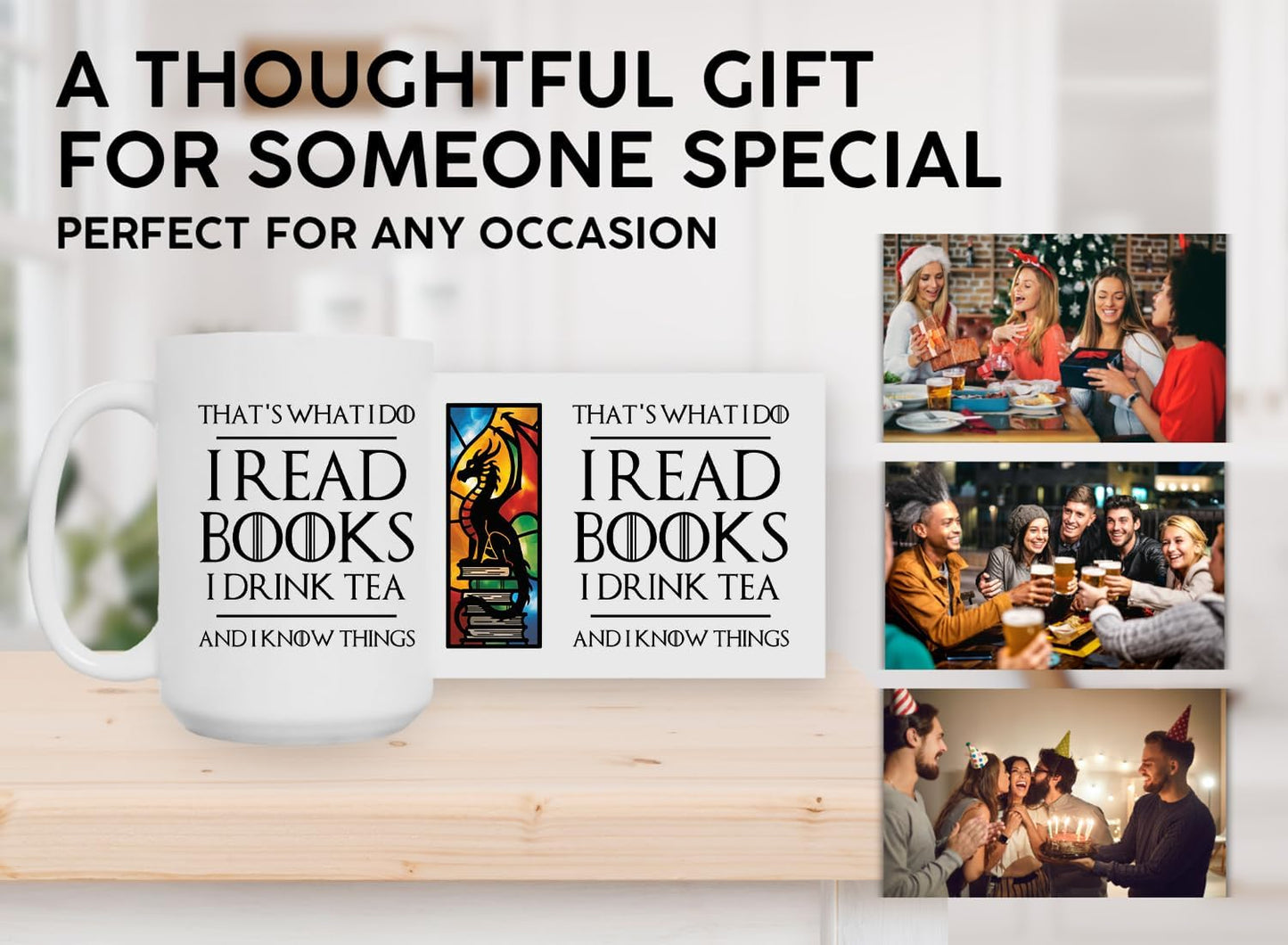 Book Lover 15oz White Coffee Mug - Thats A - Chapter Book Mug Gifts For Women Who Love To Read Bookworms