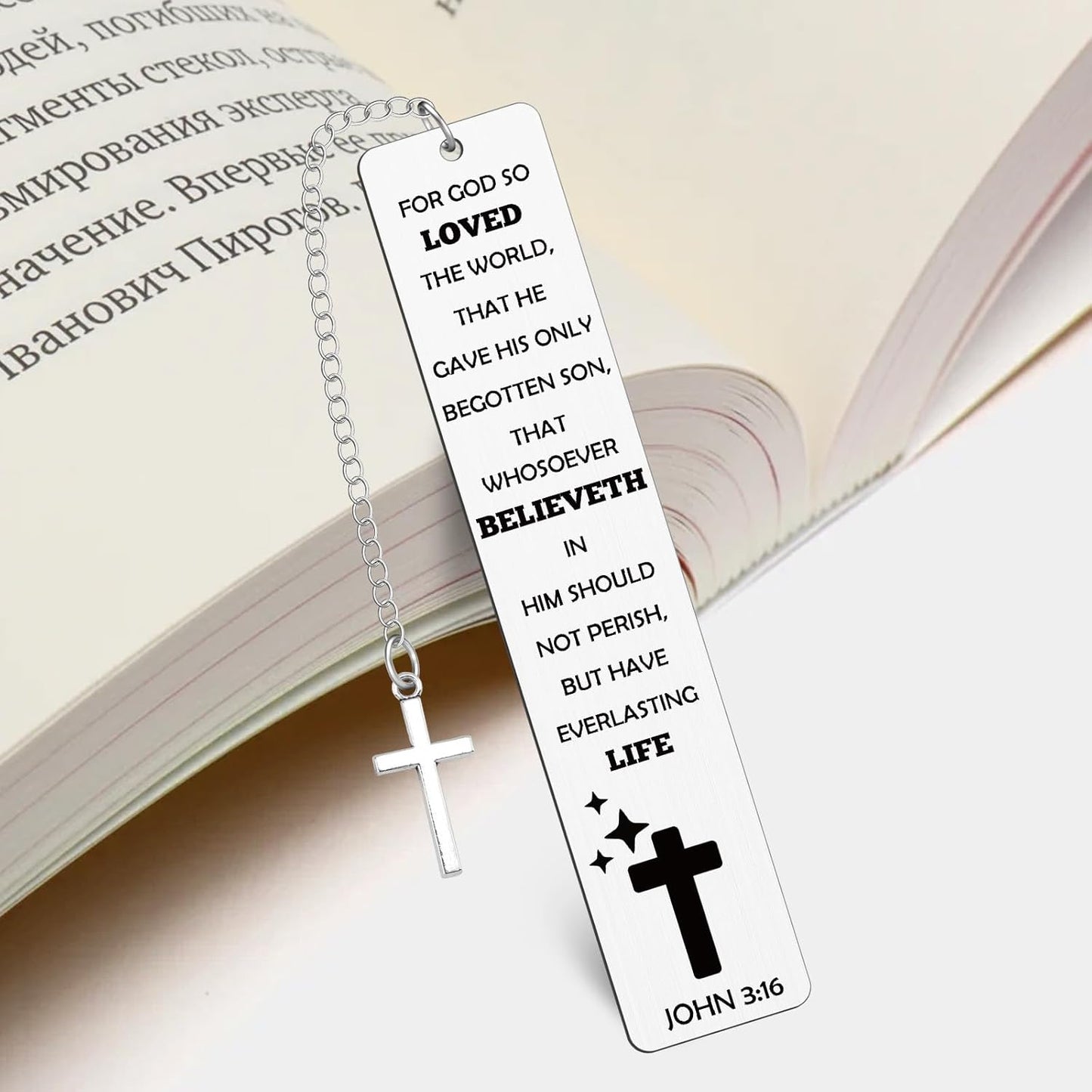 Easter Basket Stuffers Metal Bookmark Christian Gifts for Women Men Book Lovers Inspirational Religious Faith Gifts Book Marks for Reading Bible Accessoires Christmas Birthday Baptism Gift