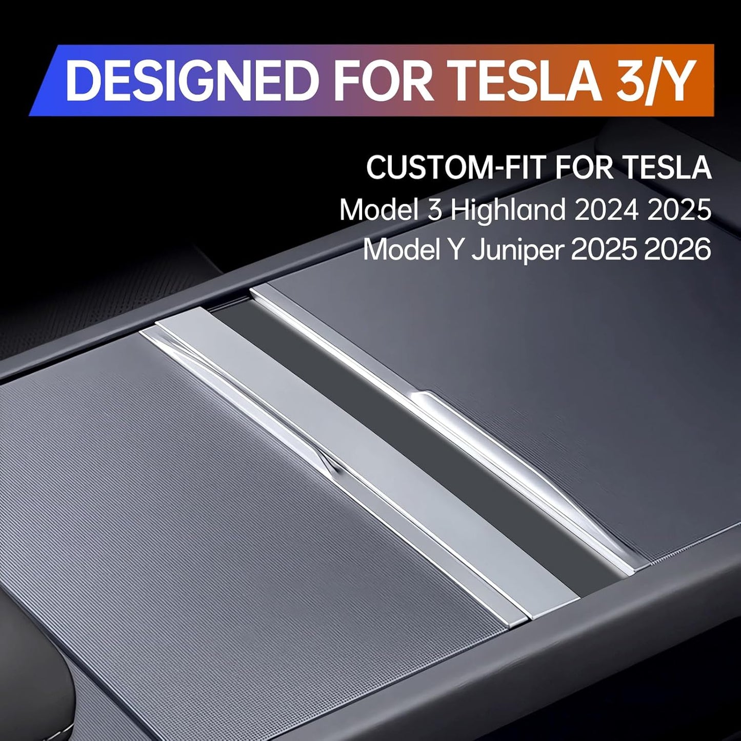 USB Hub for Tesla Model Y Juniper 2025 2026 Model 3 Highland 2024 2025 with Sliding Cover, 119W Dual Type-C Retractable Cables Multi Ports Fast Charger fit Center Console Docking Station