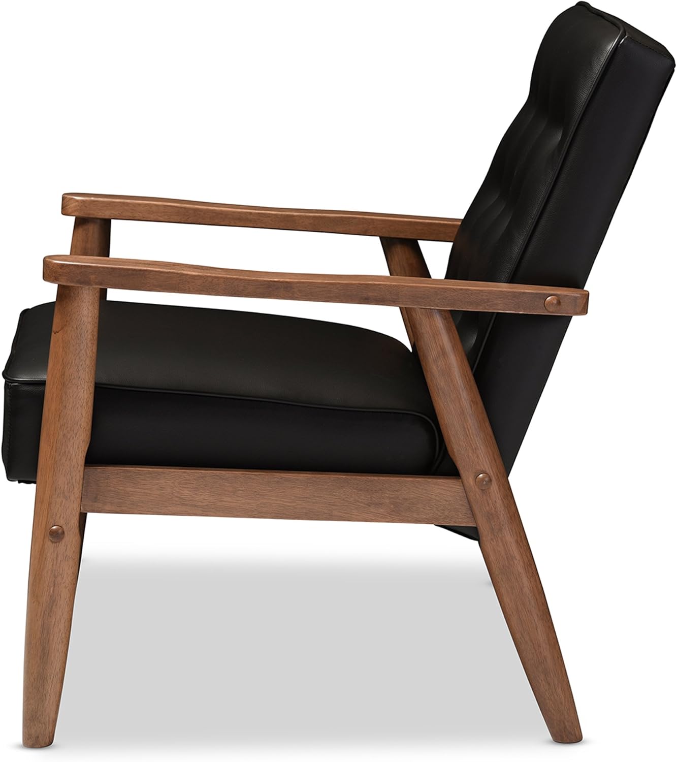 Baxton Studio BBT8013-Black Chair armchairs,Wood, Black