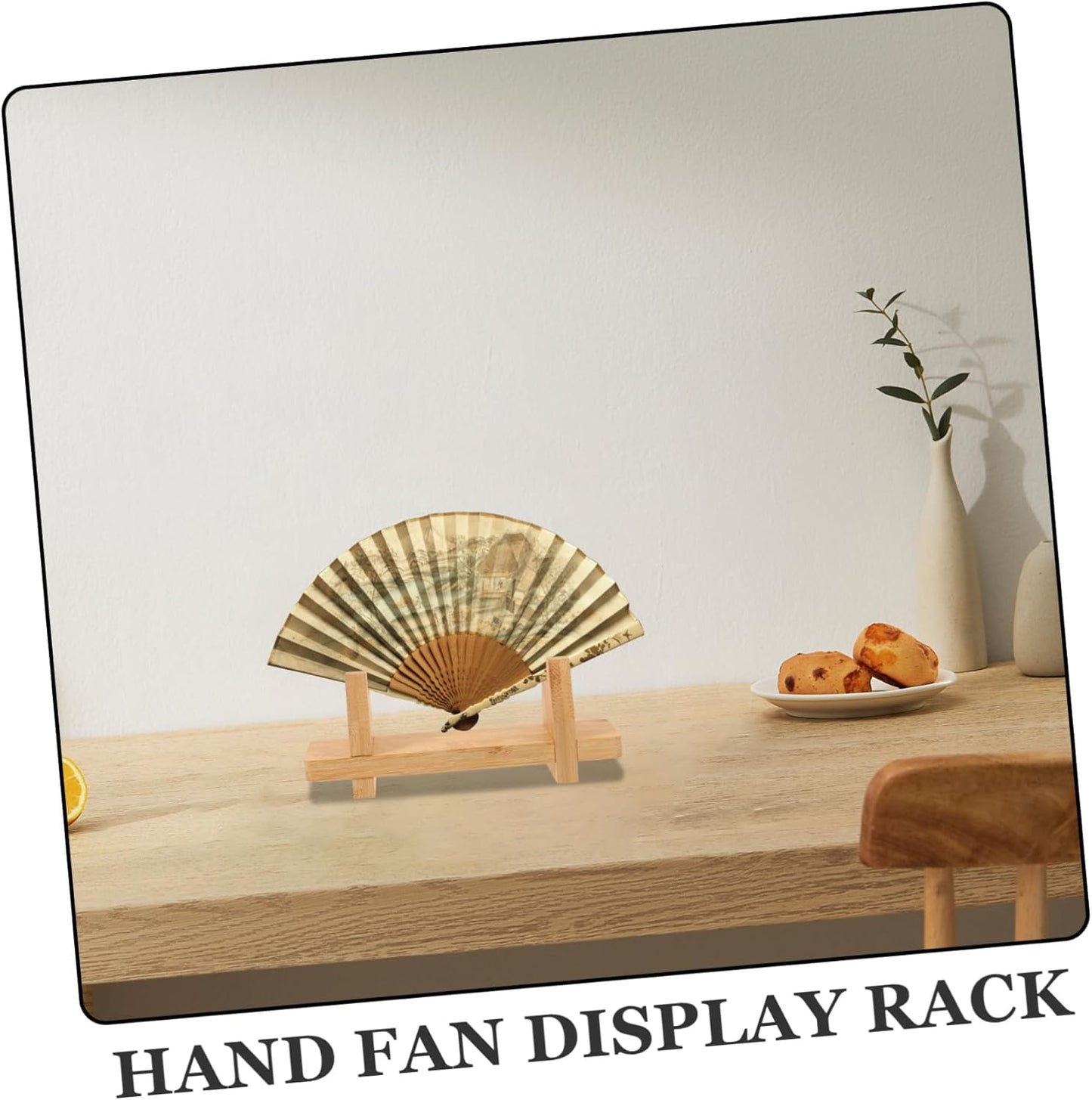 PRETYZOOM 3pcs Classical Painting Display Base Fan Display Shelf Display Shelves Home Decor