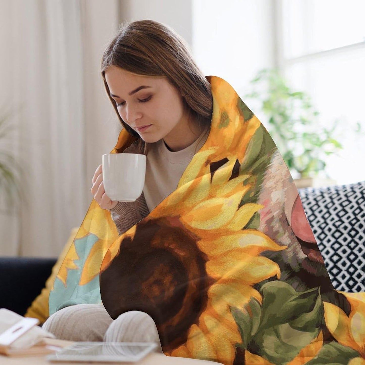 Smiling_77725070 Blanket Super Soft Lightweight Throw Blanket Cute Cozy Warm Bed Blanket Decorative Fuzzy Blanket All-Season Home Decor Gift for Sofa Couch Living Room 50"*60"（130 * 150cm）