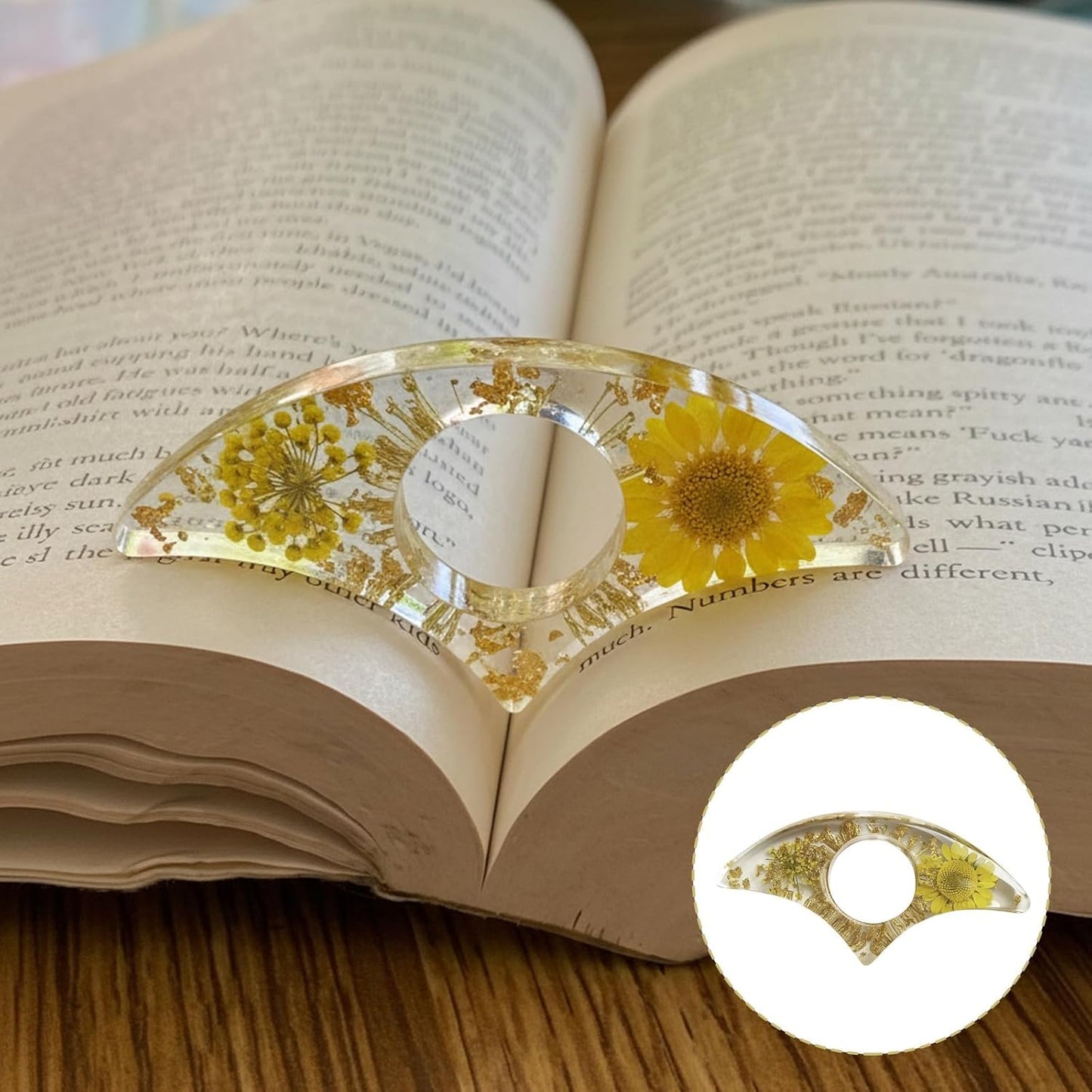 4PCS Resin Page Holder, 4 Thumb Book Page Holders for Reading, Non-Slip Design, Lightweight and Durable, Perfect for Books, Cookbooks, and Manuals