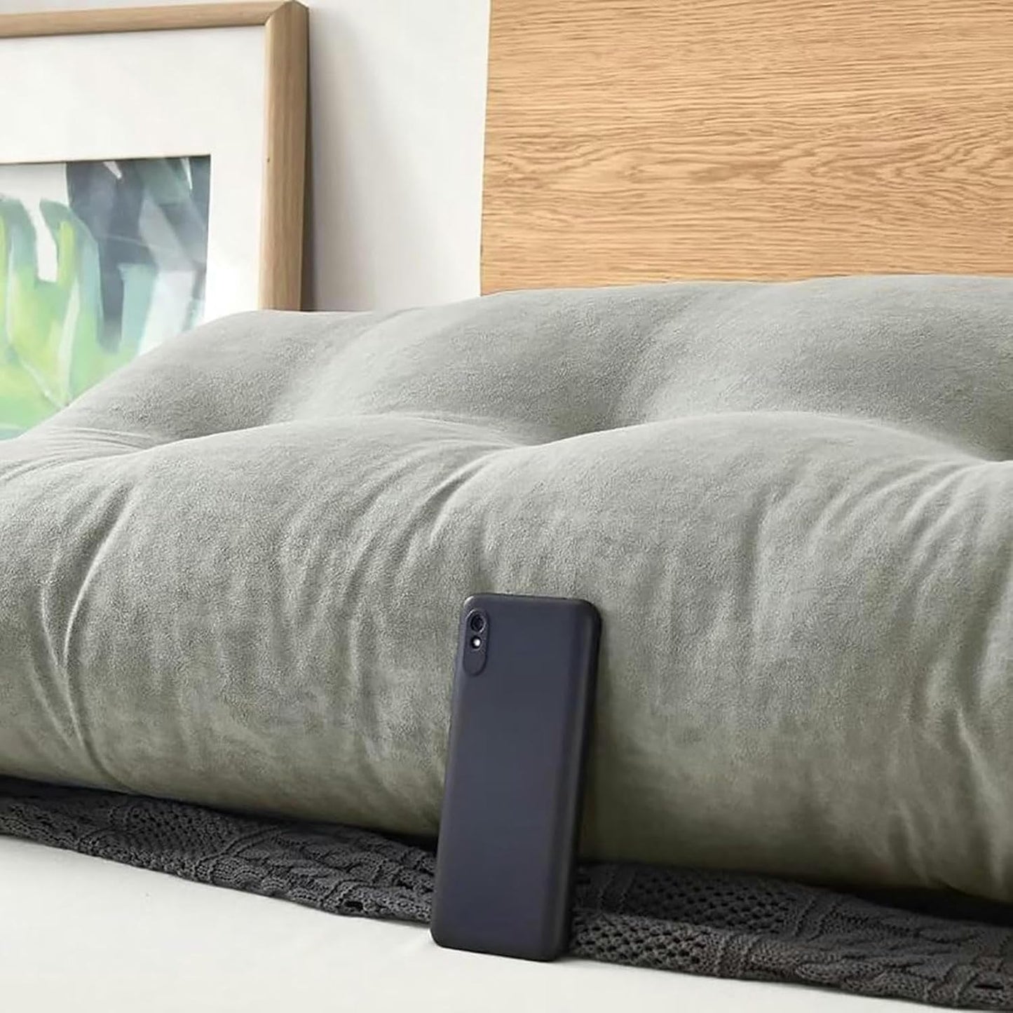 Large Bolster Triangular Headboard Wedge Backrest Positioning Support Bed Rest Reading Pillows Headboard Wedge Pillows for Day Bed Bunk Bed with Removable Cover