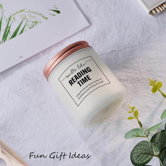 Funny Reading Gifts for Book Lovers, Bookish Gift for Readers - Women Christmas, Birthday Gifts for Librarian or Writers - Lavender Candle
