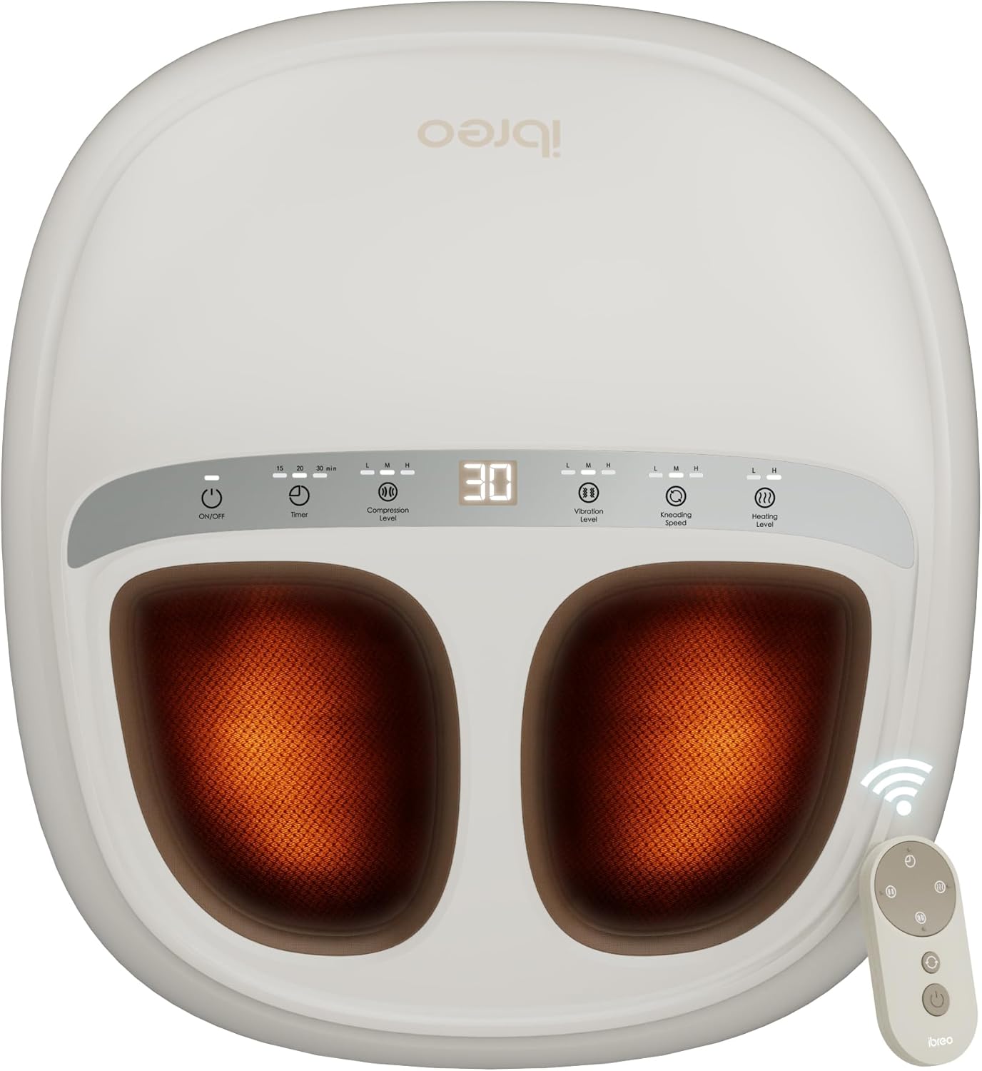 4-in-1 Shiatsu Foot Massager with Heat, Deep Kneading, Air Compression, Vibration, FSA Eligible, HSA Eligible for Neuropathy, Plantar Fasciitis, Pain Relief, Gift for Women & Men Size Up to 14