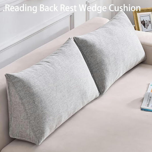 Daybed Pillow Wedge Headboard Pillow Triangular Rest Wedge Reading Pillows for Sofa Bed Support Bolster Upholstered Backrest Positioning Lumbar Cushion