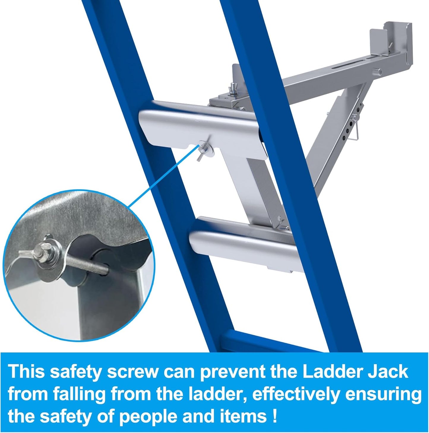 Ladder Jacks 2 Pack for Metaltech Scaffolding Platform,Two-Rung Short Body Extension Ladder Jack for Working Stage,2024 Upgrading Design & Strengthen Stability. (1 Pair)