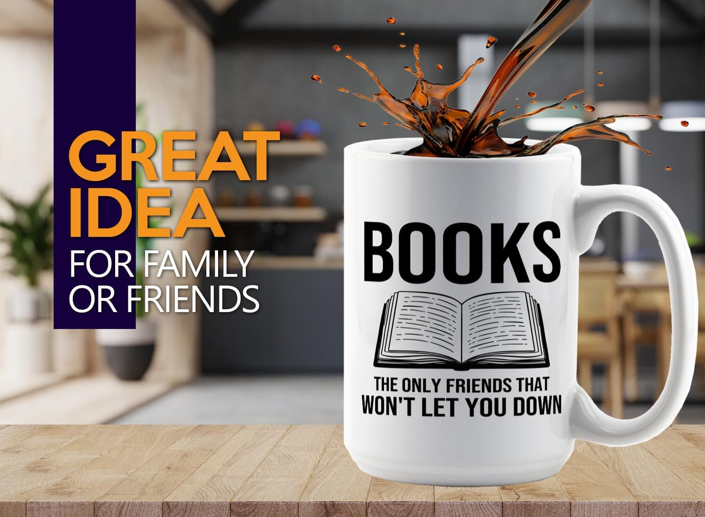 Book Lover Coffee Mug 15oz White -Books The only - Bookworm Literature Library Book Lover Reader Booked Editor Intellectual Studious