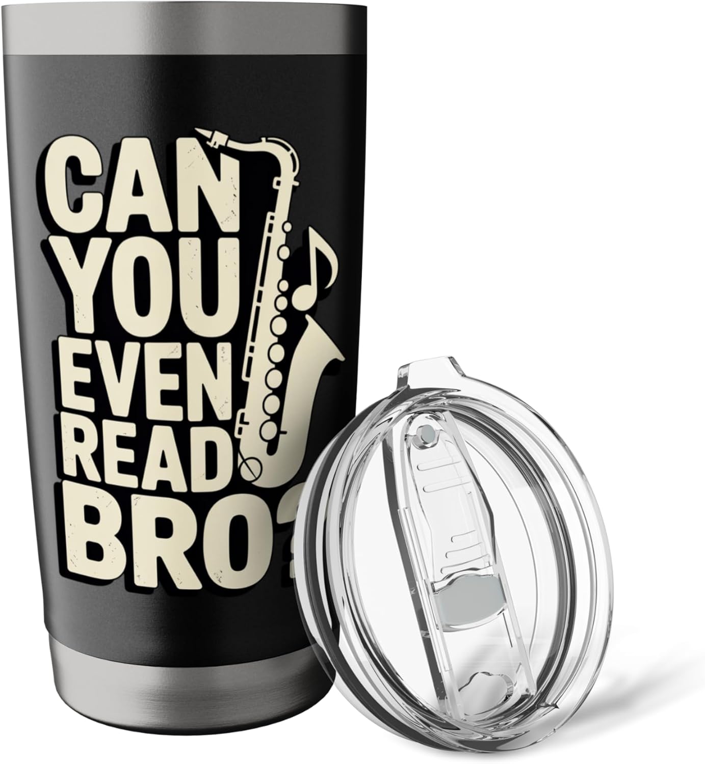 Can You Even Read Bro Saxophone Music Joke Stainless Steel Insulated Tumbler