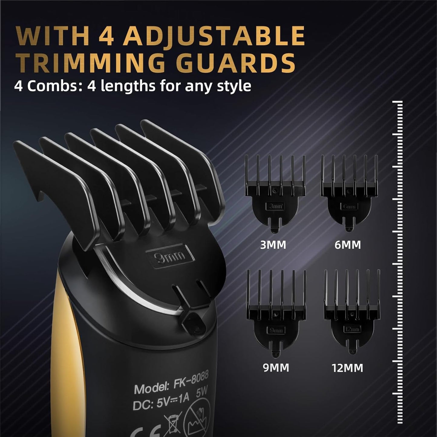 Beard Trimmer for Men, Rechargeable Men's Hair Trimmer & Clippers, Electric Grooming Kit for Beard, Face, Neck, Groin & Manscaping, Ideal Gift for Men