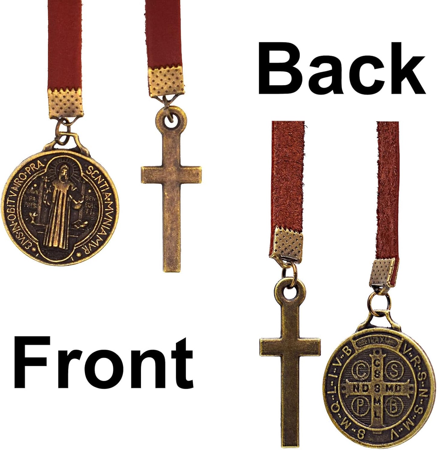 BLBMH Handmade Leather Bible Bookmark Ribbon Book Marker Cross Christian Gifts for Women Men Father Dad - LB4