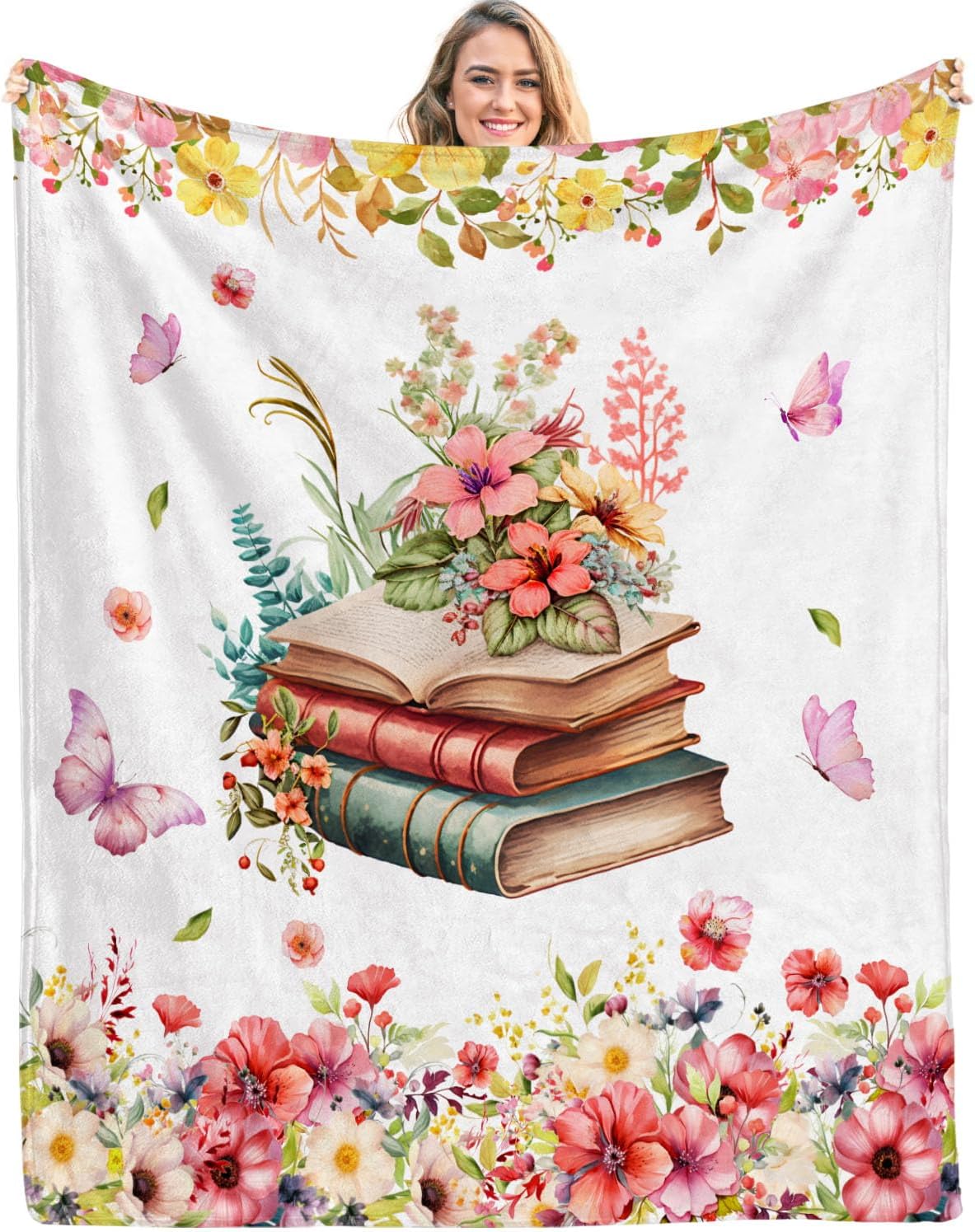 Book Lovers Blanket for Book Lovers,Super Soft Throw Blanket for Girl Gift Ideas