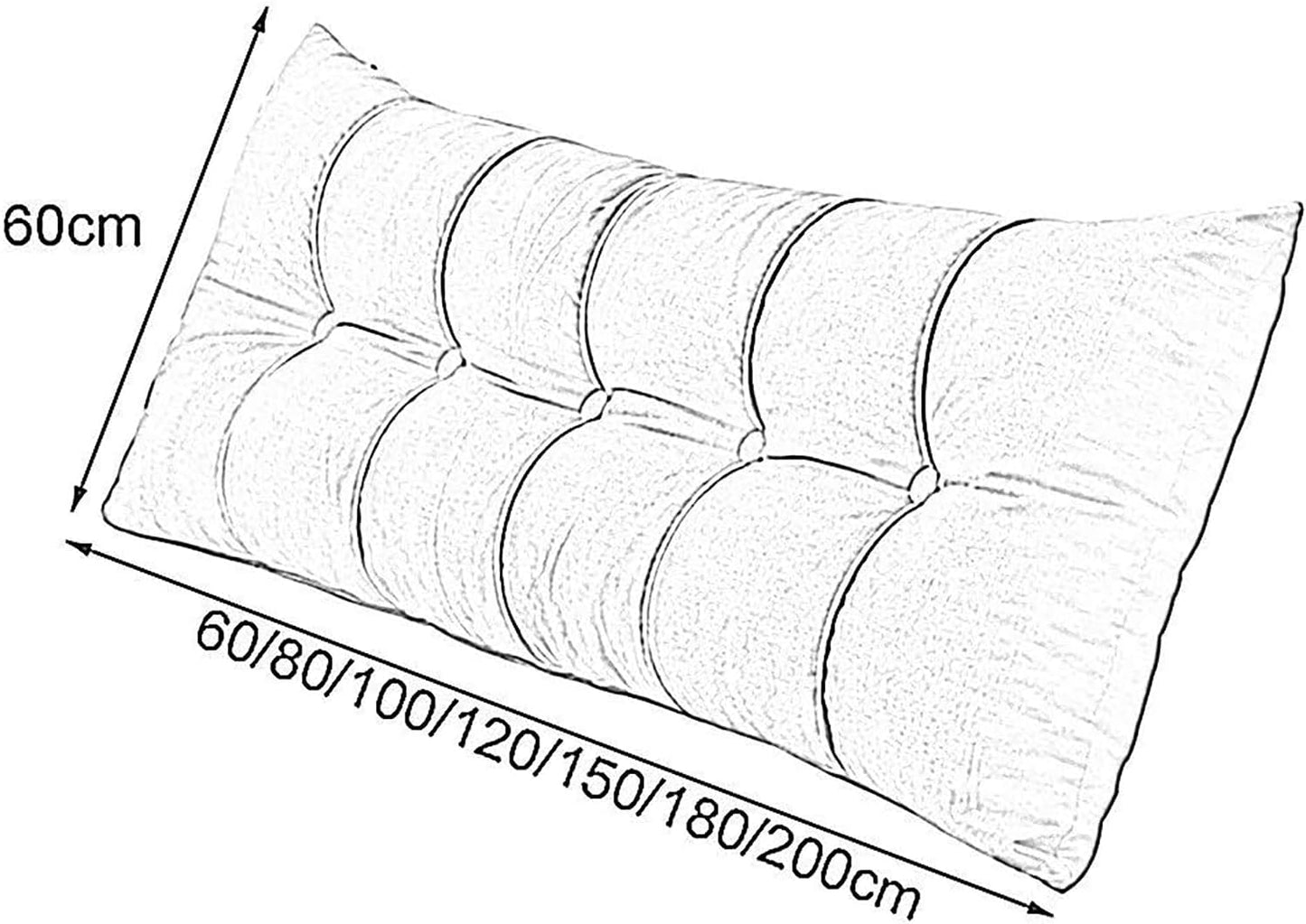 Triangular Positioning Heighten Support Reading Cushion Never Collapse Cushions for Sofa Bed Headboard Upholstered with Removable Cover(Size:100X60cm,Color:A)