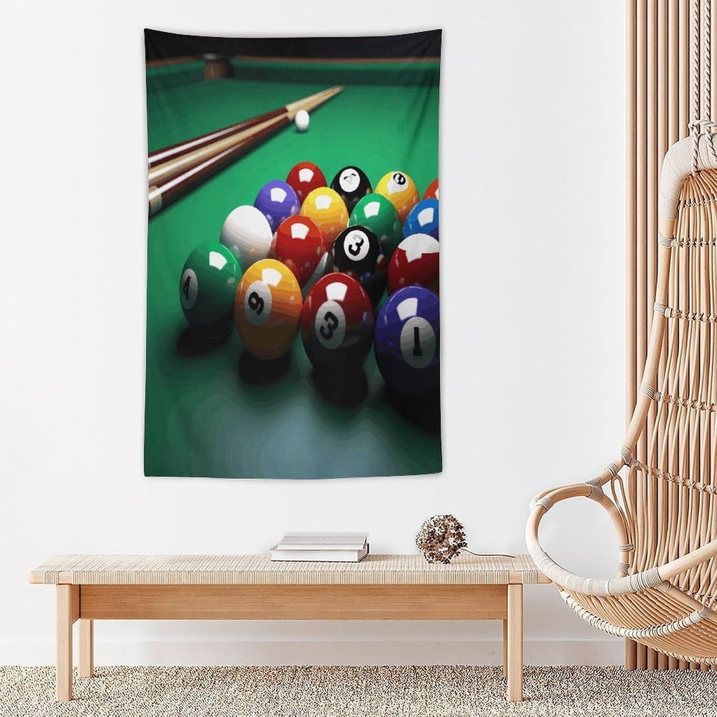 FodPand Billiards Tapestry Anti-fading Wall Tapestry with Installation Kit Backdrop Banner Multipurpose Aesthetic Tapestries Boho Wall Art Hanging Decorative Blanket 40"x60"