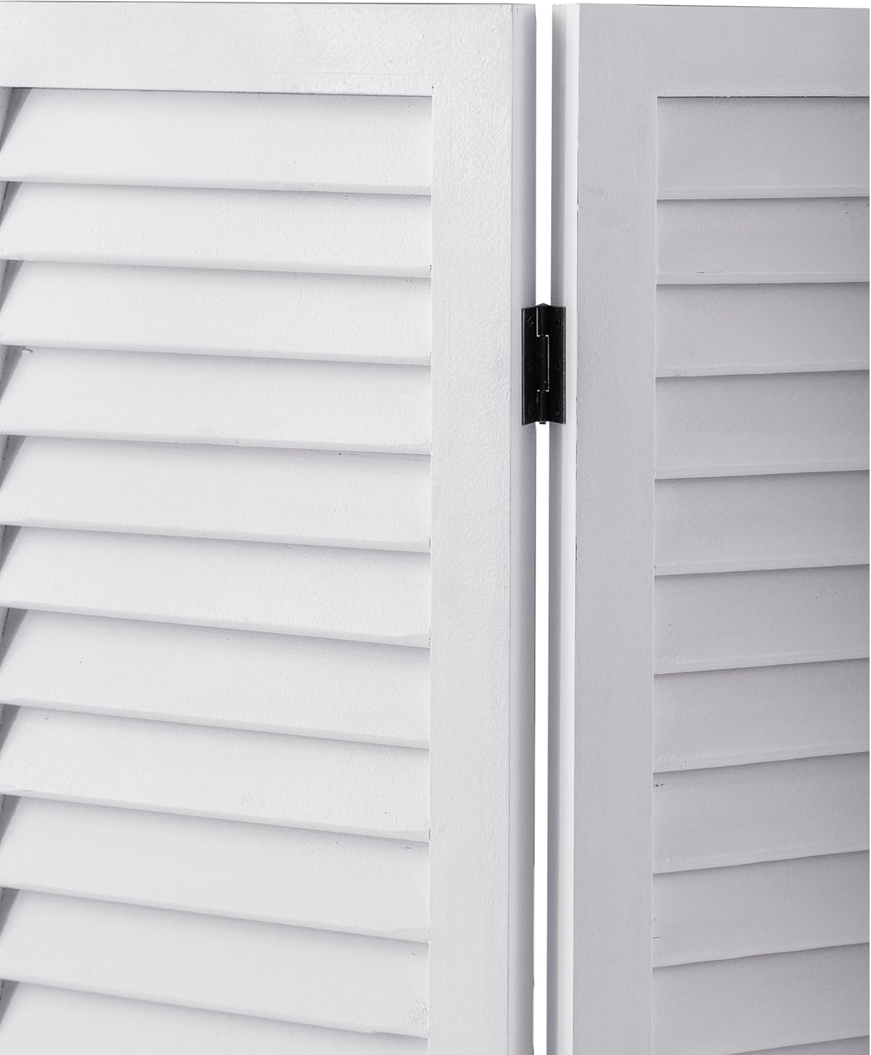 SOFE Wood Short Room Divider 3 Panel, 2.6 Ft Tall Shutters Folding Divider for Room Separation, White Room Partitions and Dividers Freestanding, Foldable Wall for Home Bedroom Office