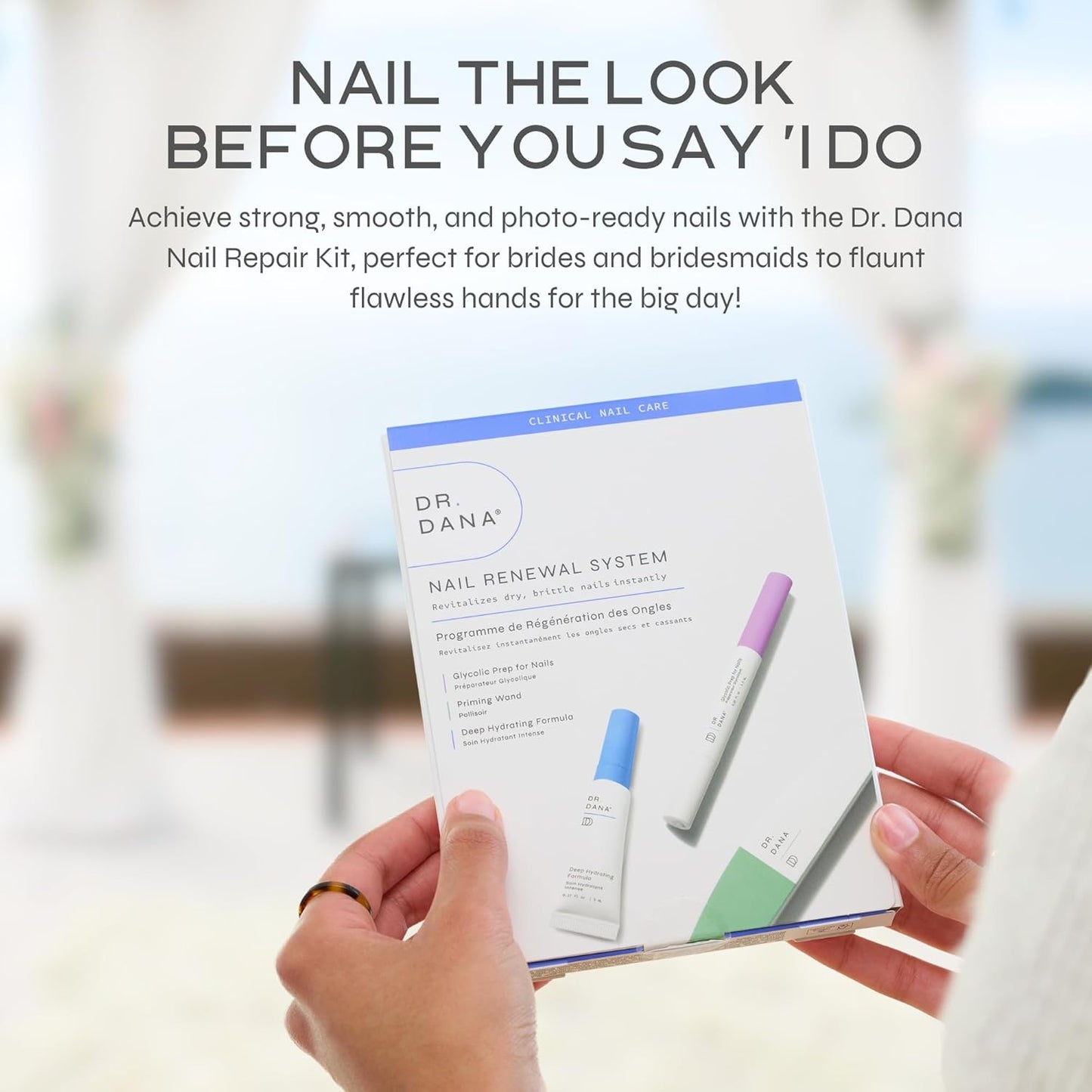 Dr. Dana Nail Repair Kit for Damaged Nails – Strengthening & Exfoliating Treatment with Glycolic Acid, Nail Primer, Hydrator & Priming Wand for Shiny, Healthy Nails, Nail Care Kit